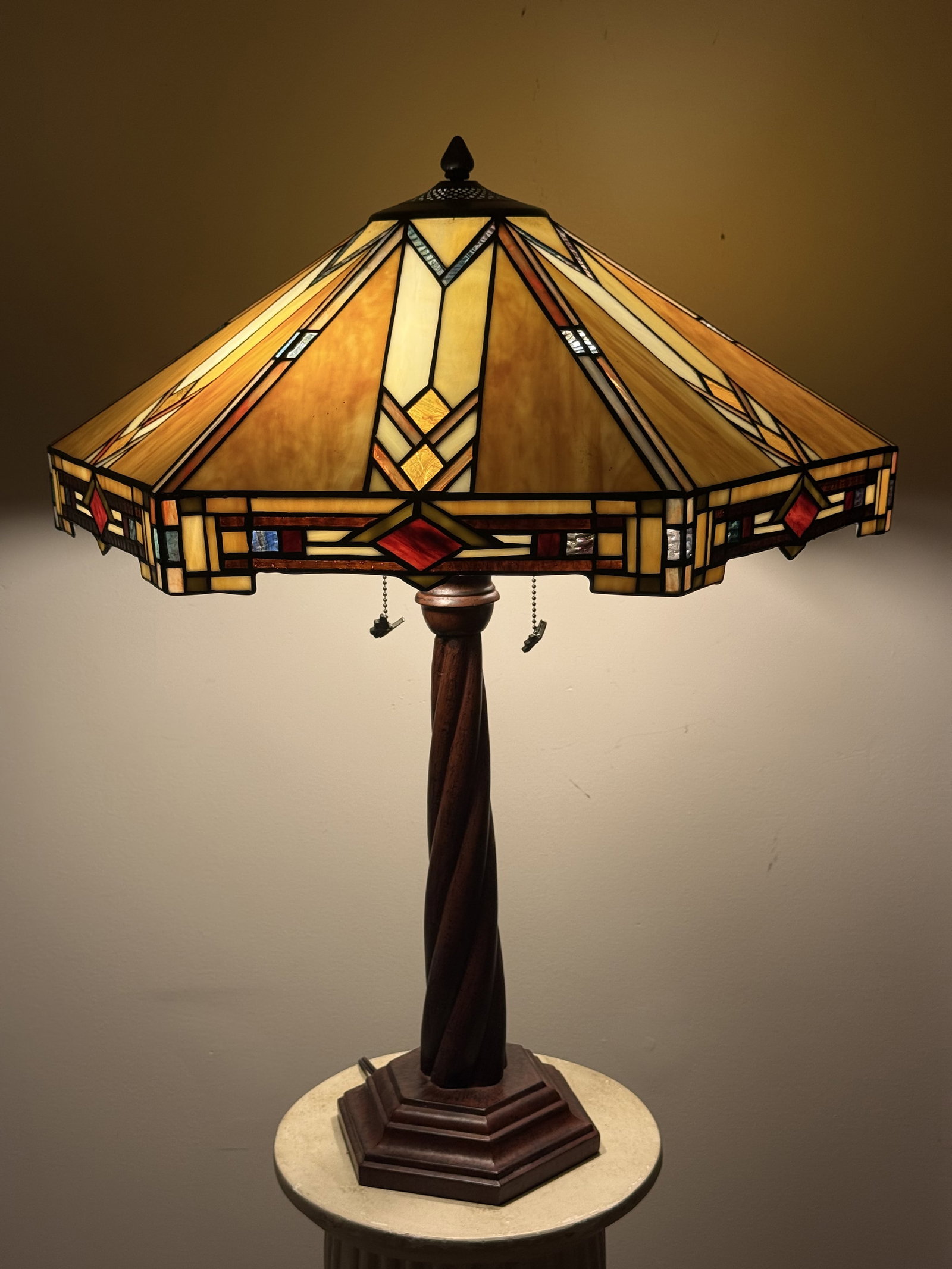Mission Style Barley Twist Table Lamp (1 of 10)