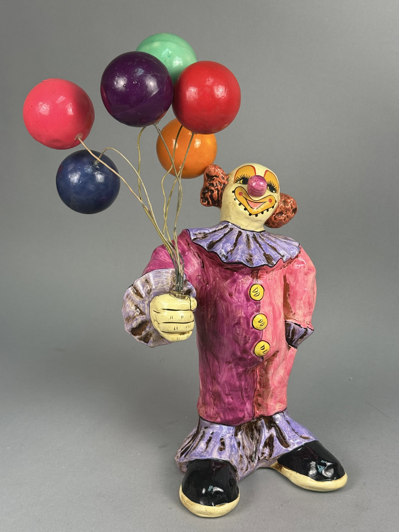 Large Ceramic Clown with Balloons (1 of 9)