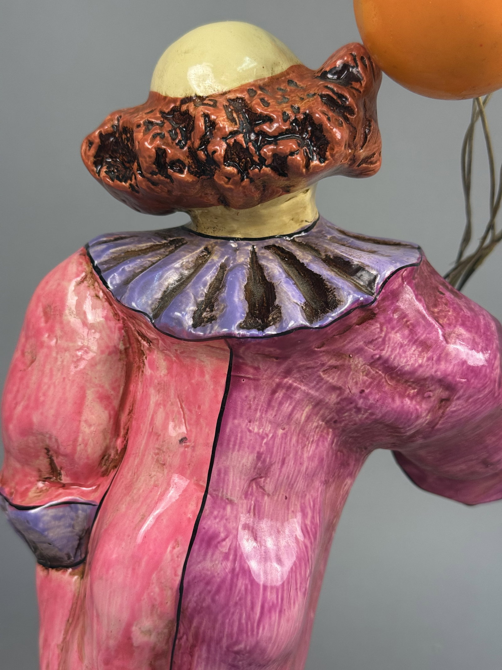 Large Ceramic Clown with Balloons - 3