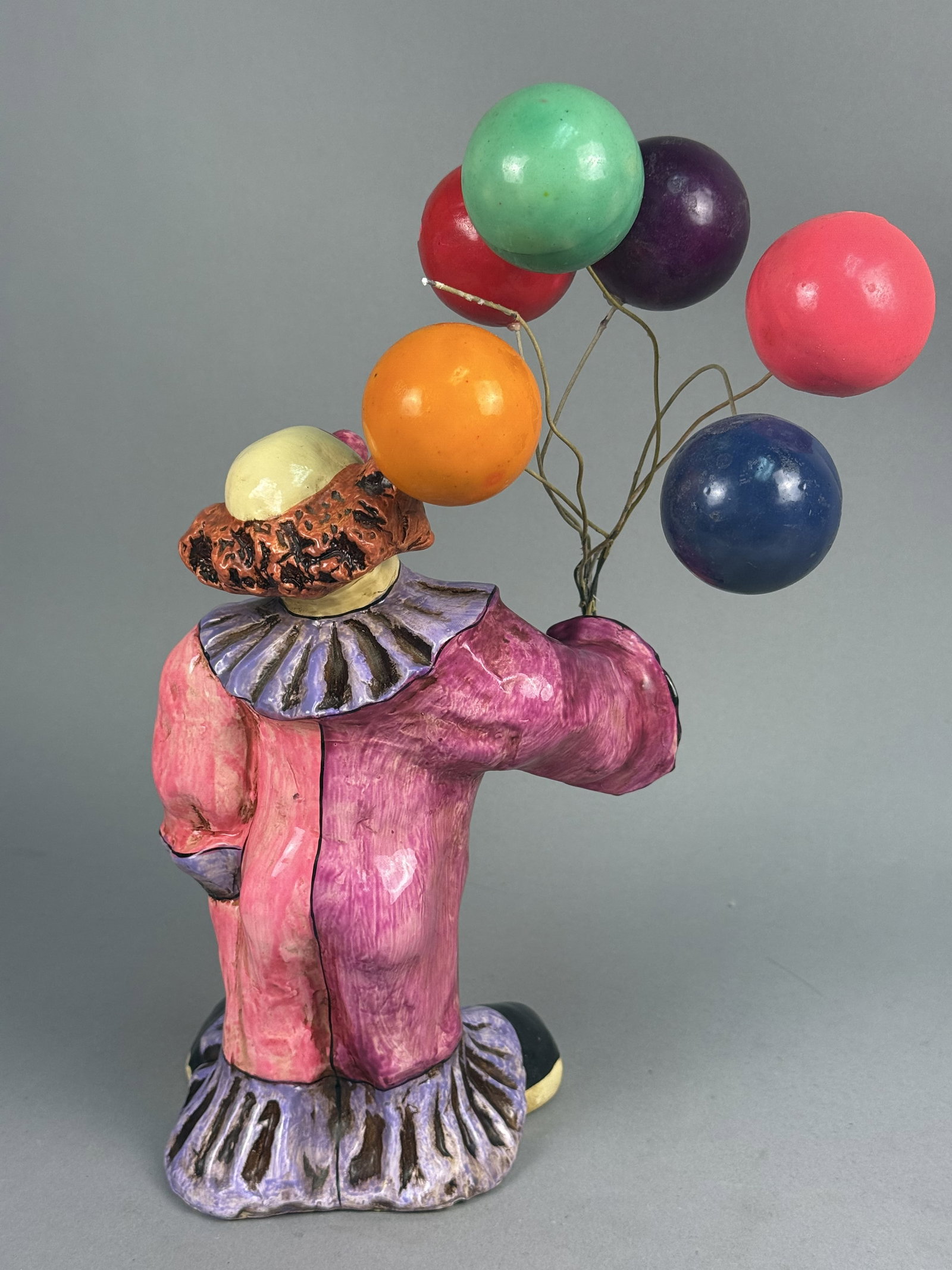 Large Ceramic Clown with Balloons - 6