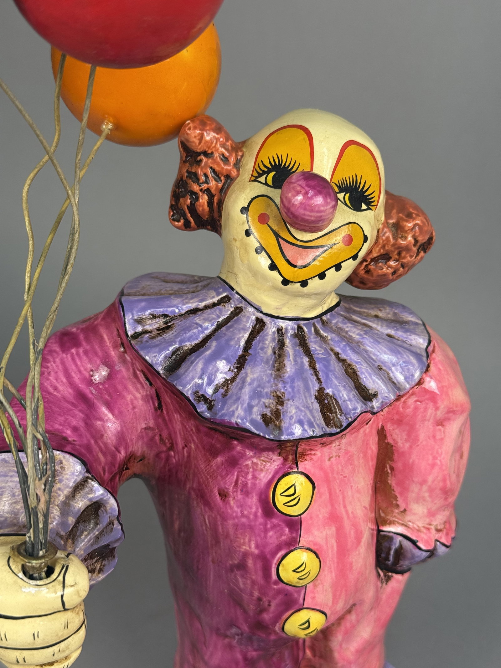 Large Ceramic Clown with Balloons - 8