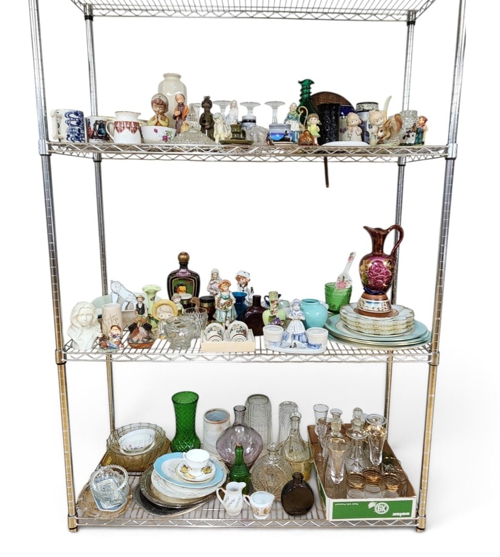Assorted Decorative Housewares #6: BRING BOXES/TOTES AND PACKING MATERIAL. RACK NOT INCLUDED. Contents not inspected.