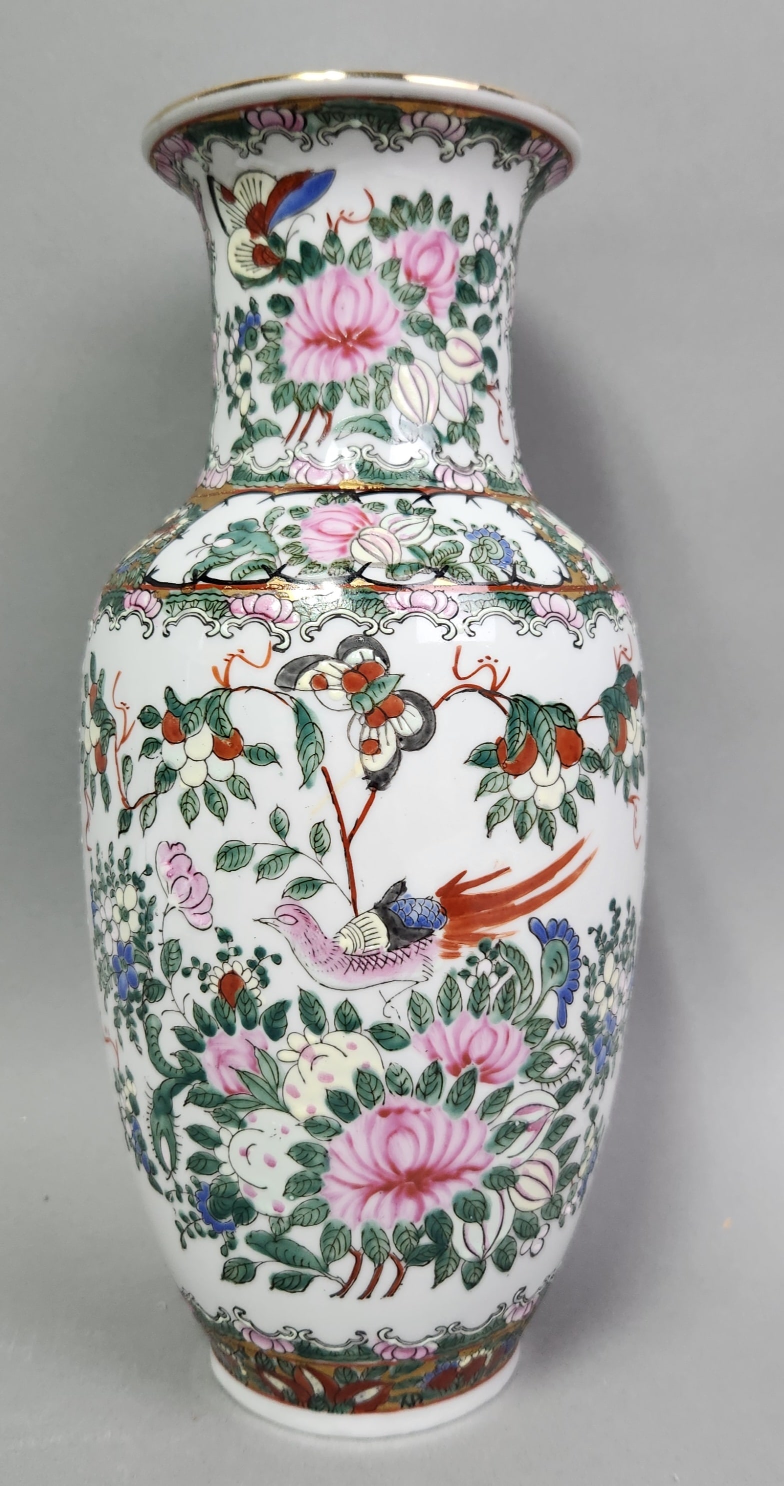 Chinese Rose Canton Baluster Vase (1 of 7)
