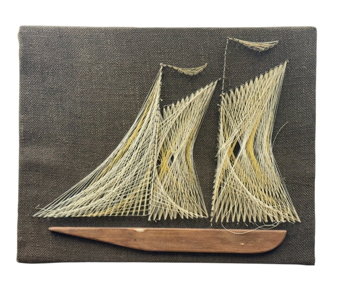 Mid-Century Modern 'Schooner' String Art (1 of 6)