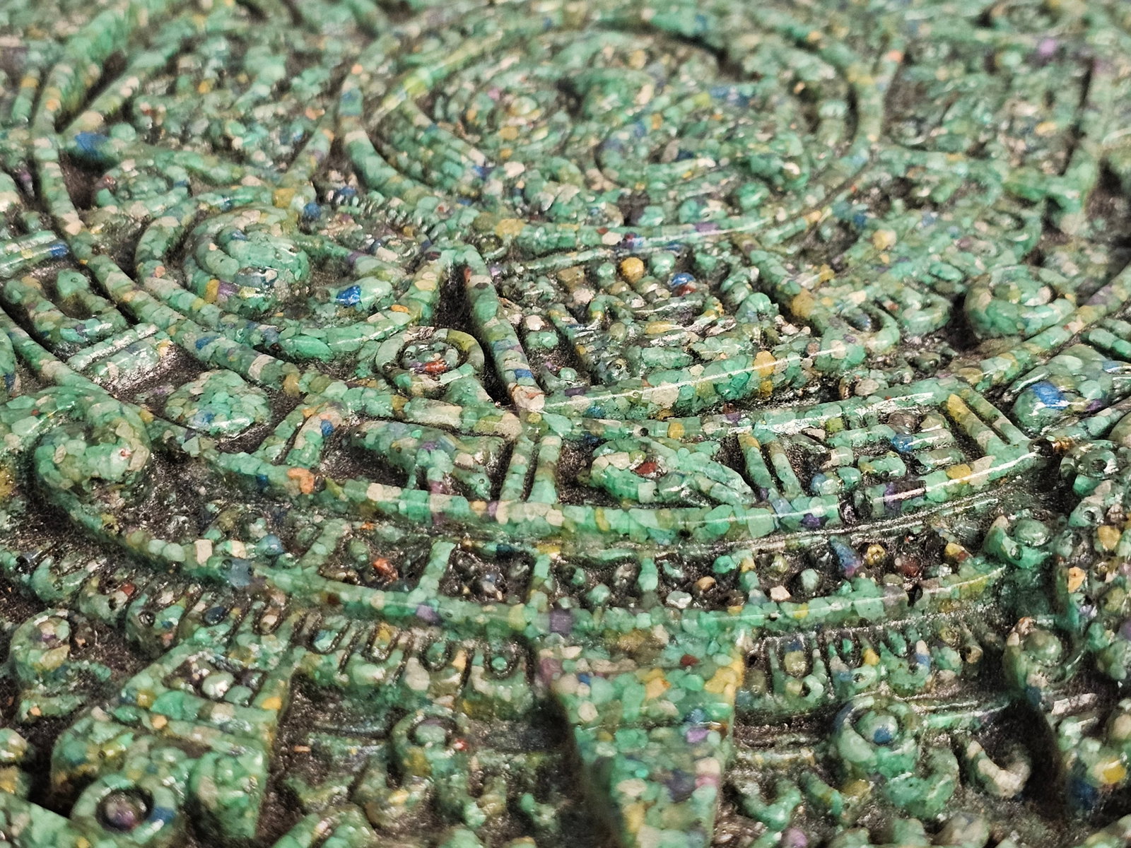 Large Aztec Sun Mosaic Wall Plaque - 5