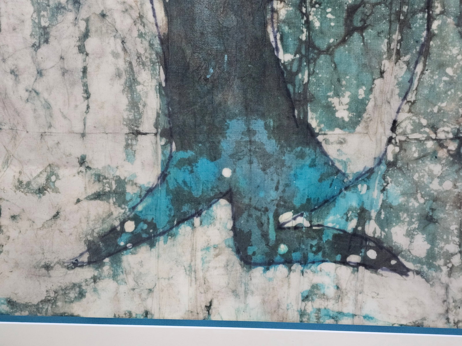 Abstract Penguin Batik Textile Artwork - 7