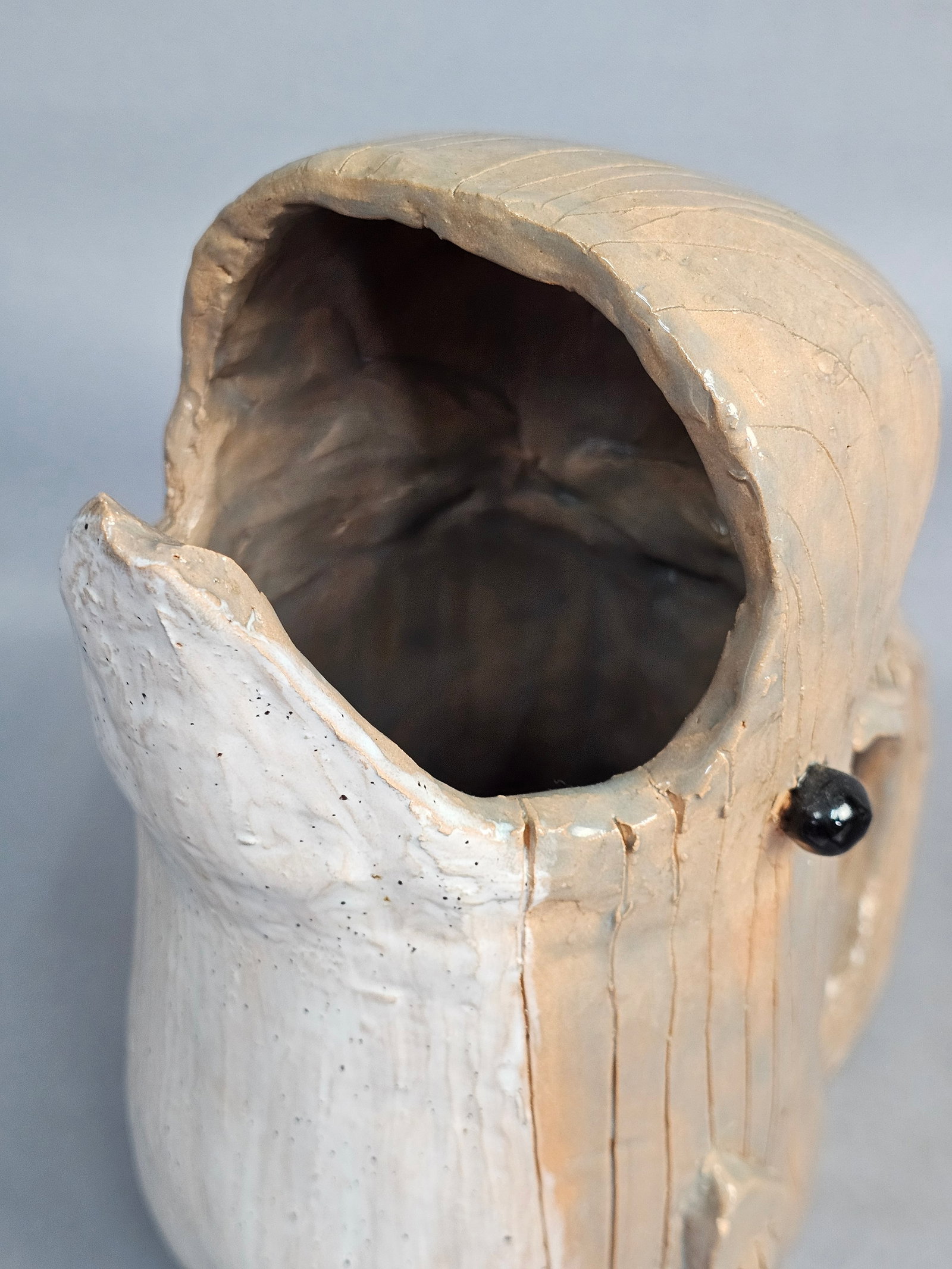 Large Signed Pottery Whale Pitcher - 7