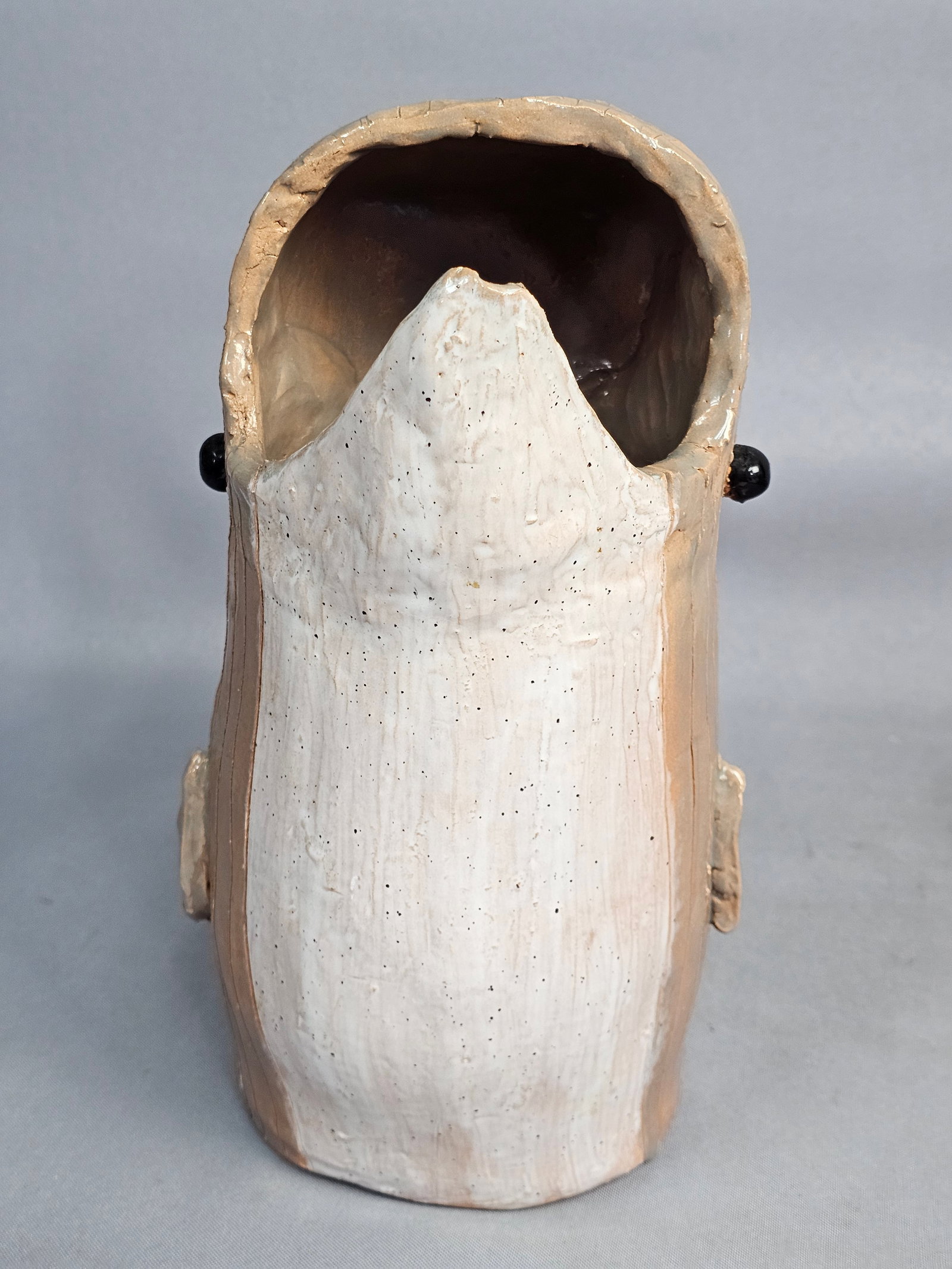 Large Signed Pottery Whale Pitcher - 9