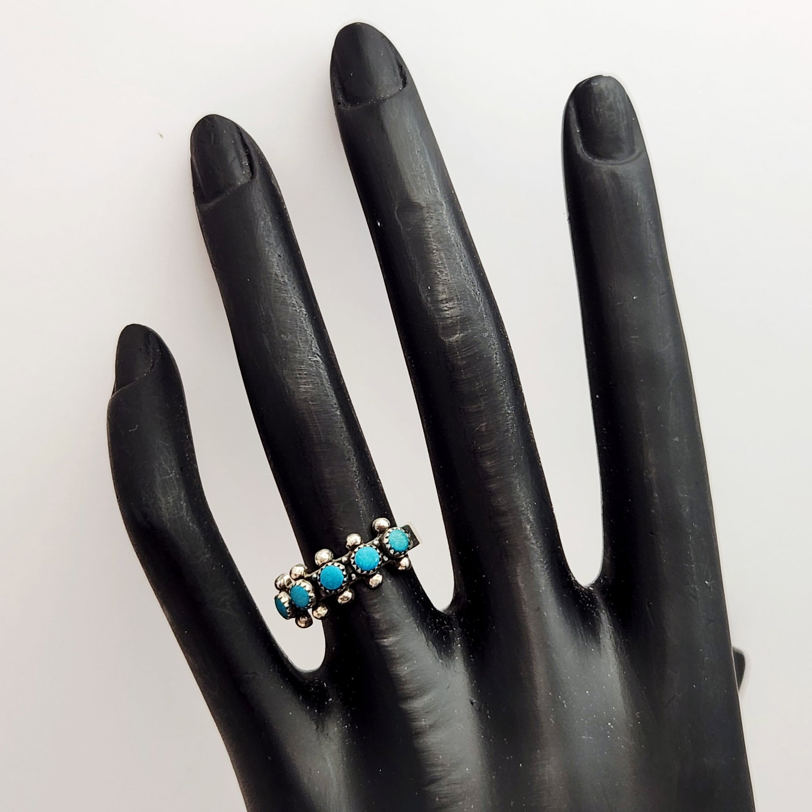 Turquoise Sterling Ring 2.9 Grams - 4