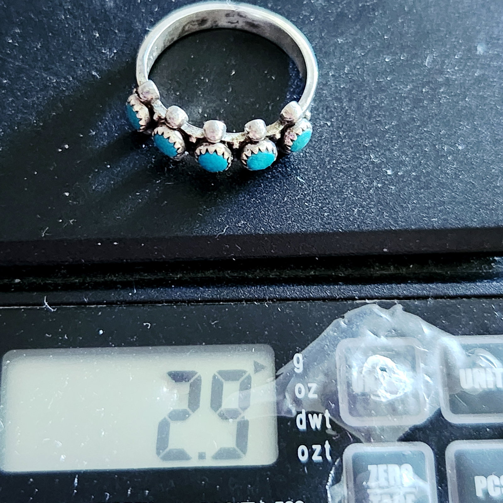 Turquoise Sterling Ring 2.9 Grams - 6