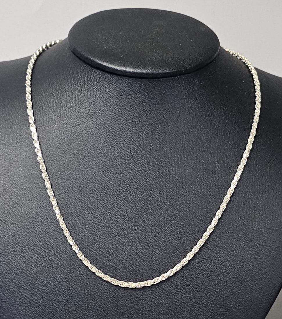 Italy Sterling Rope Chain Necklace 11.6 Grams (1 of 4)