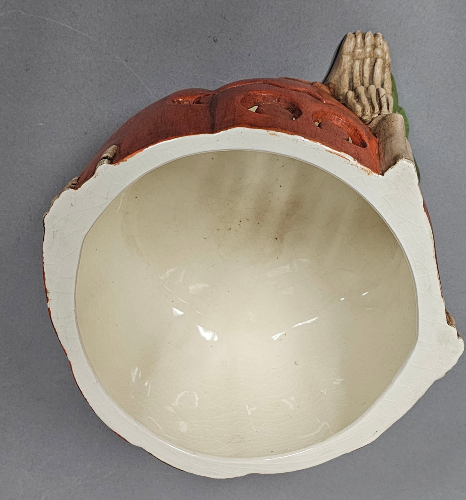 Hand-Painted Ceramic Skeleton Pumpkin Jar - 7