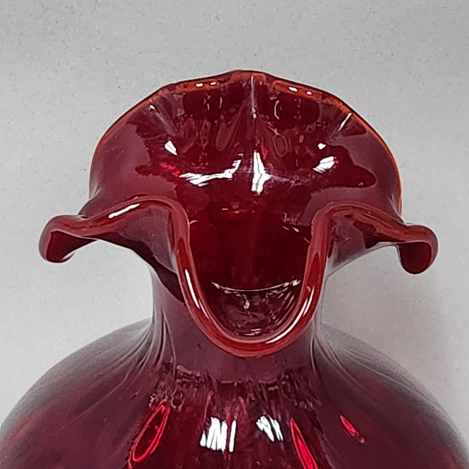 Fenton Ruby Coin Dot Pitcher - 5