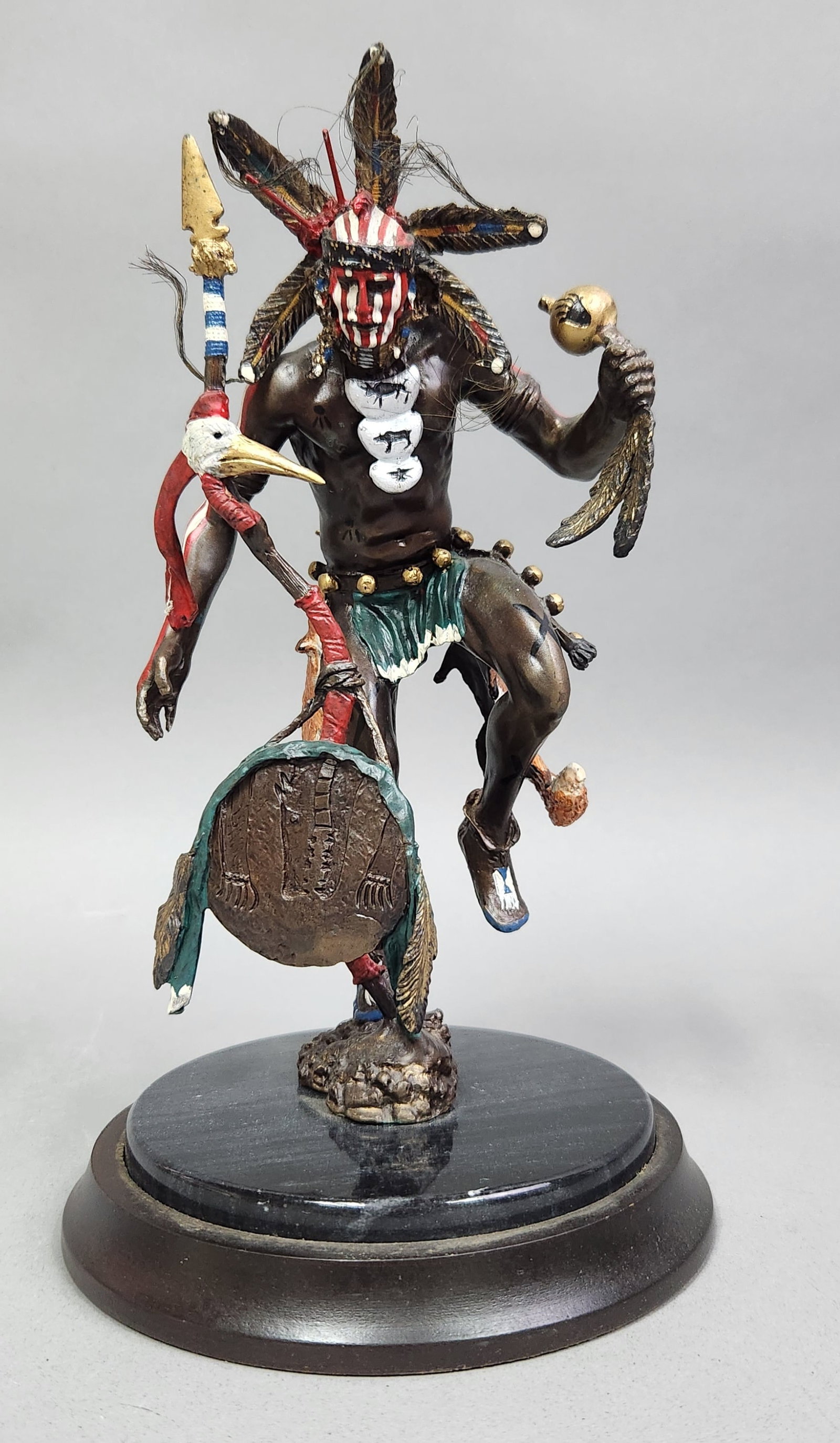 R. J. Murphy Red Fox Sculpture: This Franklin Mint polychrome cast metal sculpture titled Spirit of the Red Fox is designed by artist R. J. Murphy. Height: 10.75 The sculpture is in good condition with light surface dust