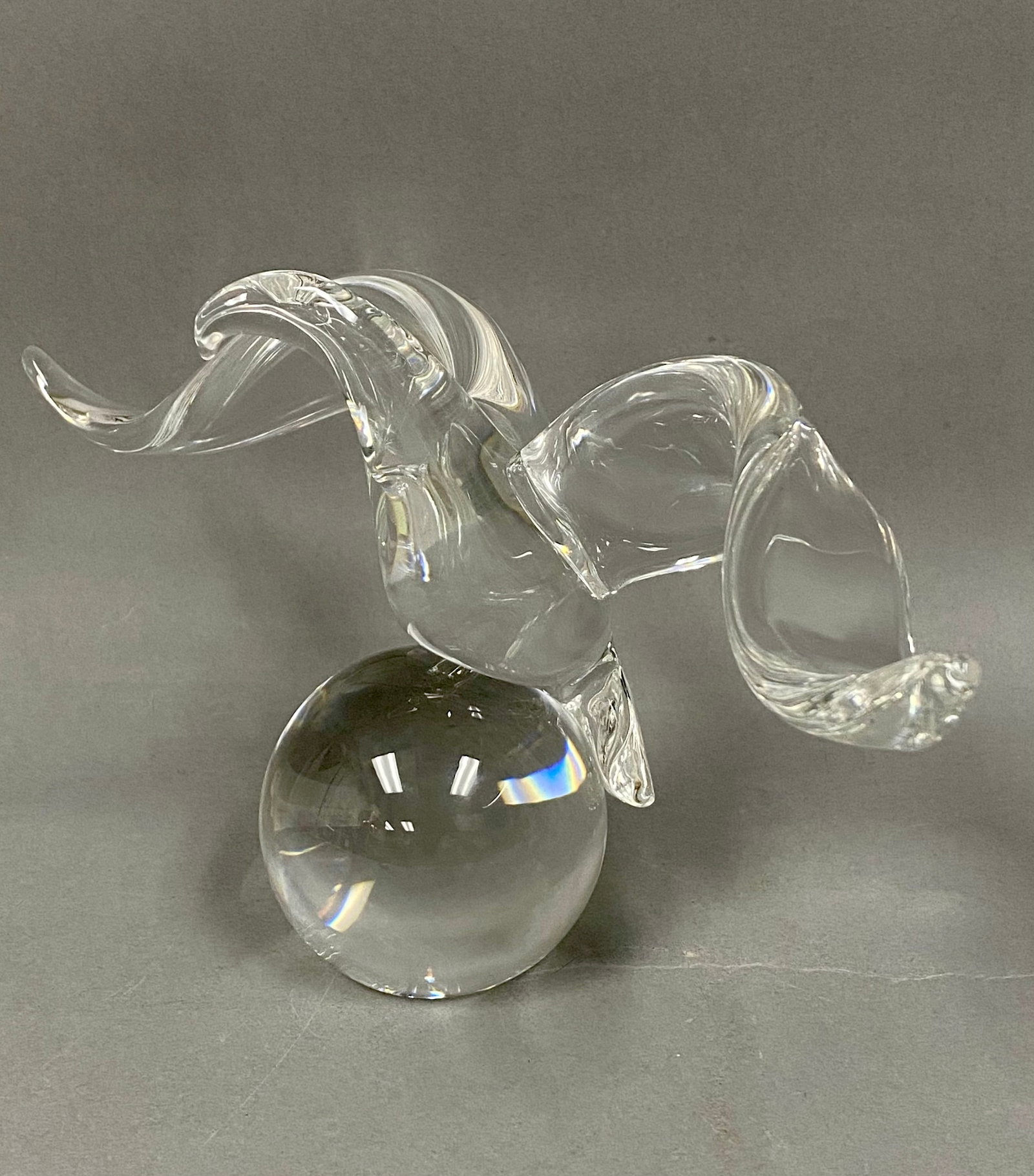 Steuben Crystal Eagle on Ball - 2