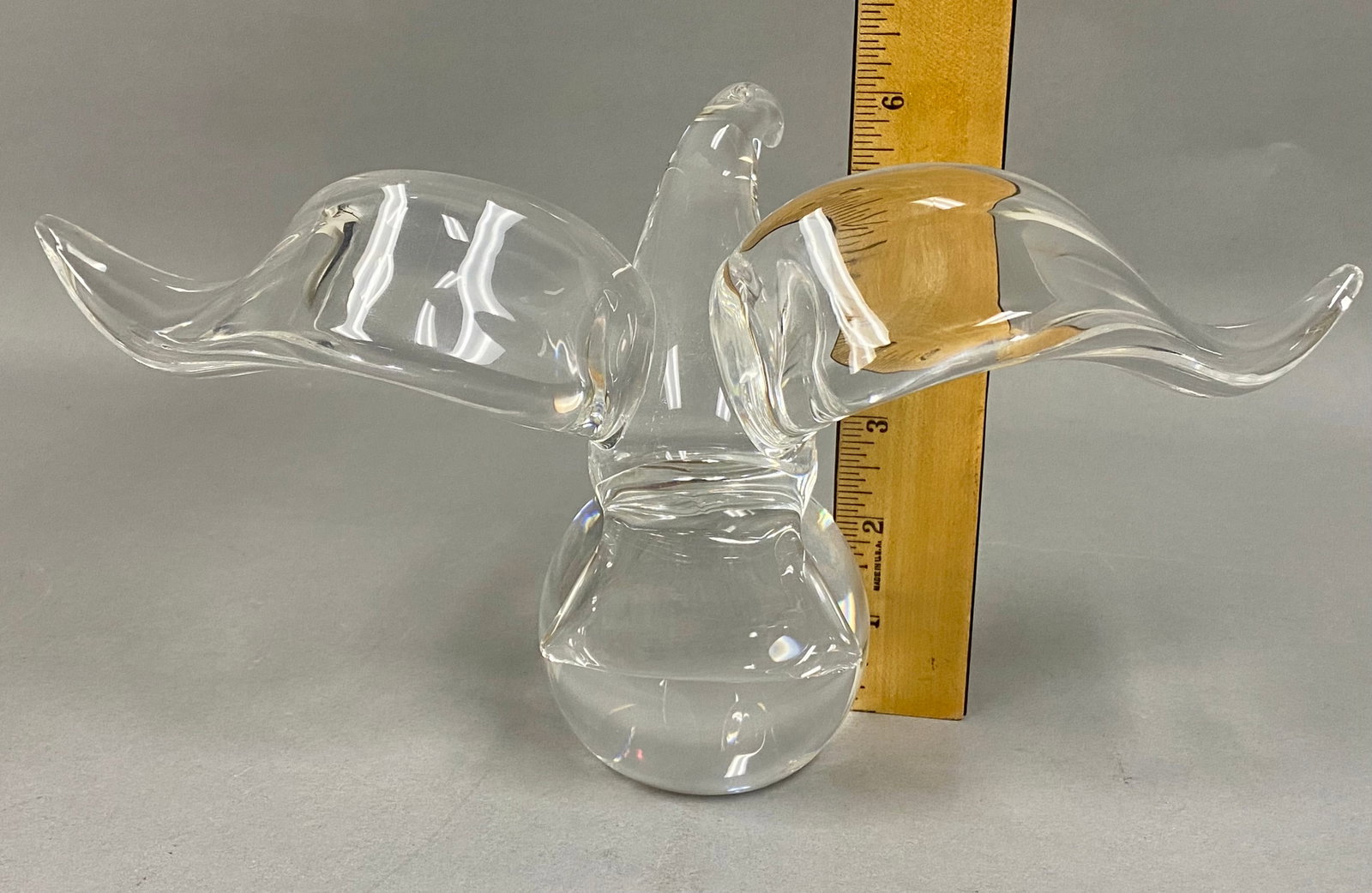 Steuben Crystal Eagle on Ball - 3