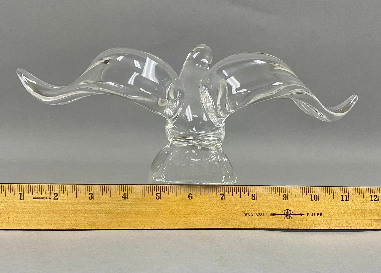 Steuben Crystal Eagle on Ball - 4