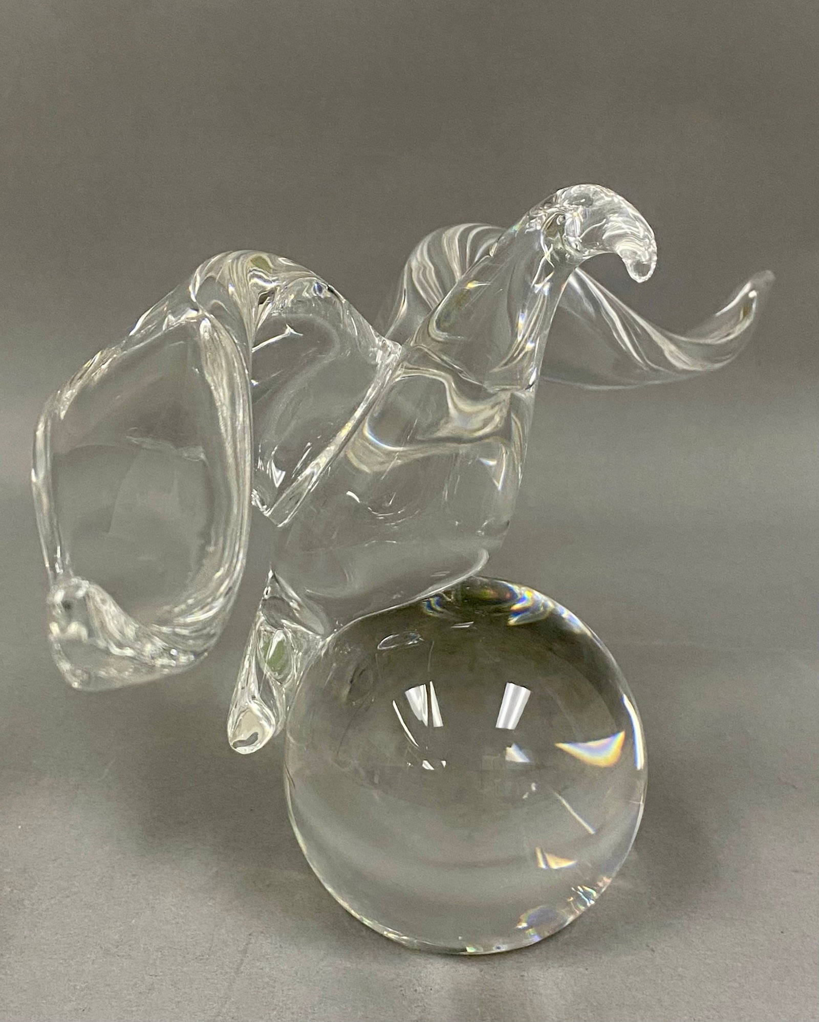 Steuben Crystal Eagle on Ball - 5