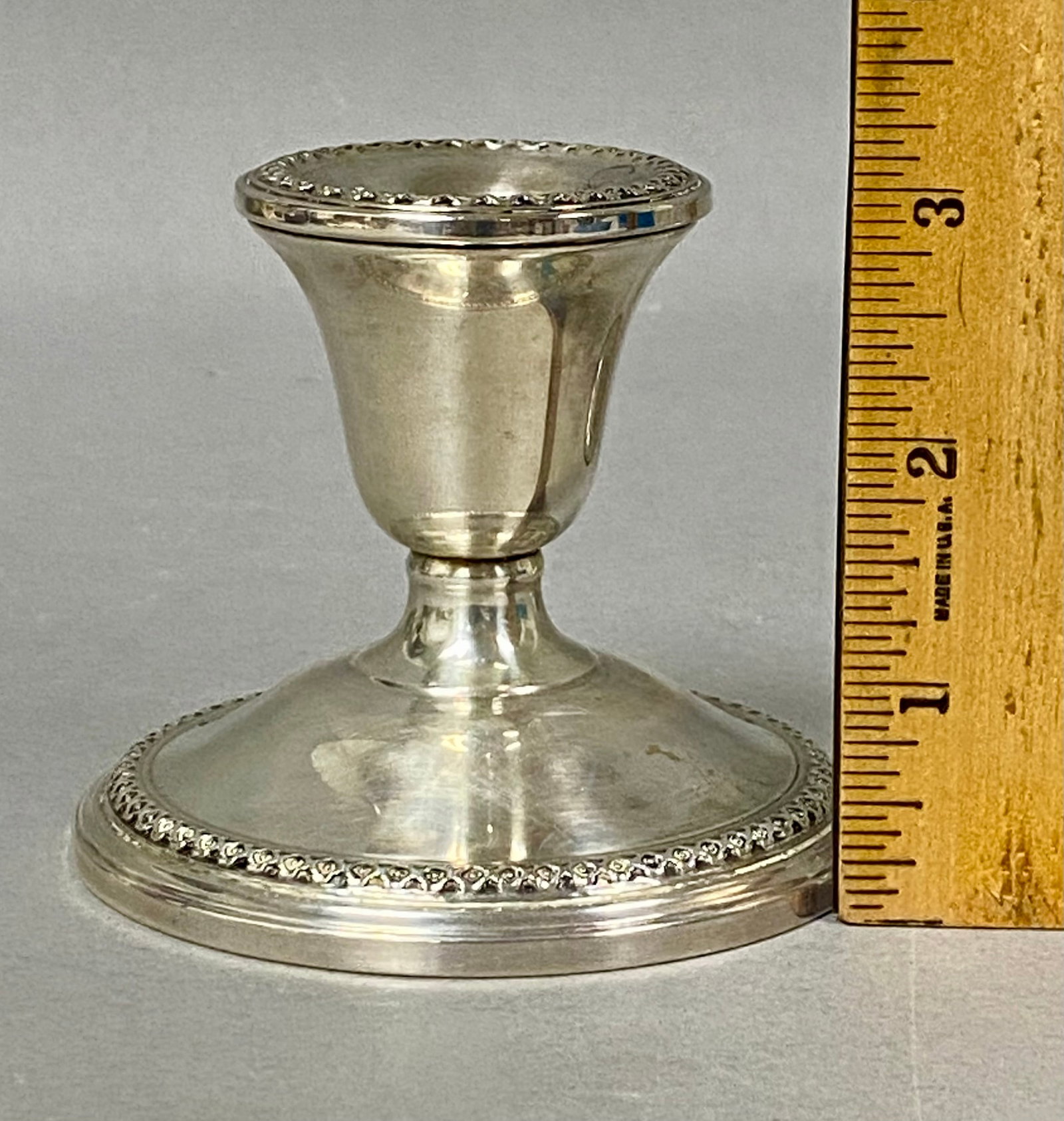F. B. Rogers Sterling Beaded Candlesticks - 3