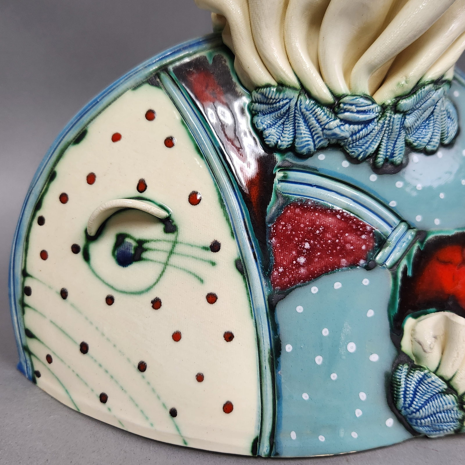 Ceramic Fish Sculpture Signed - 2