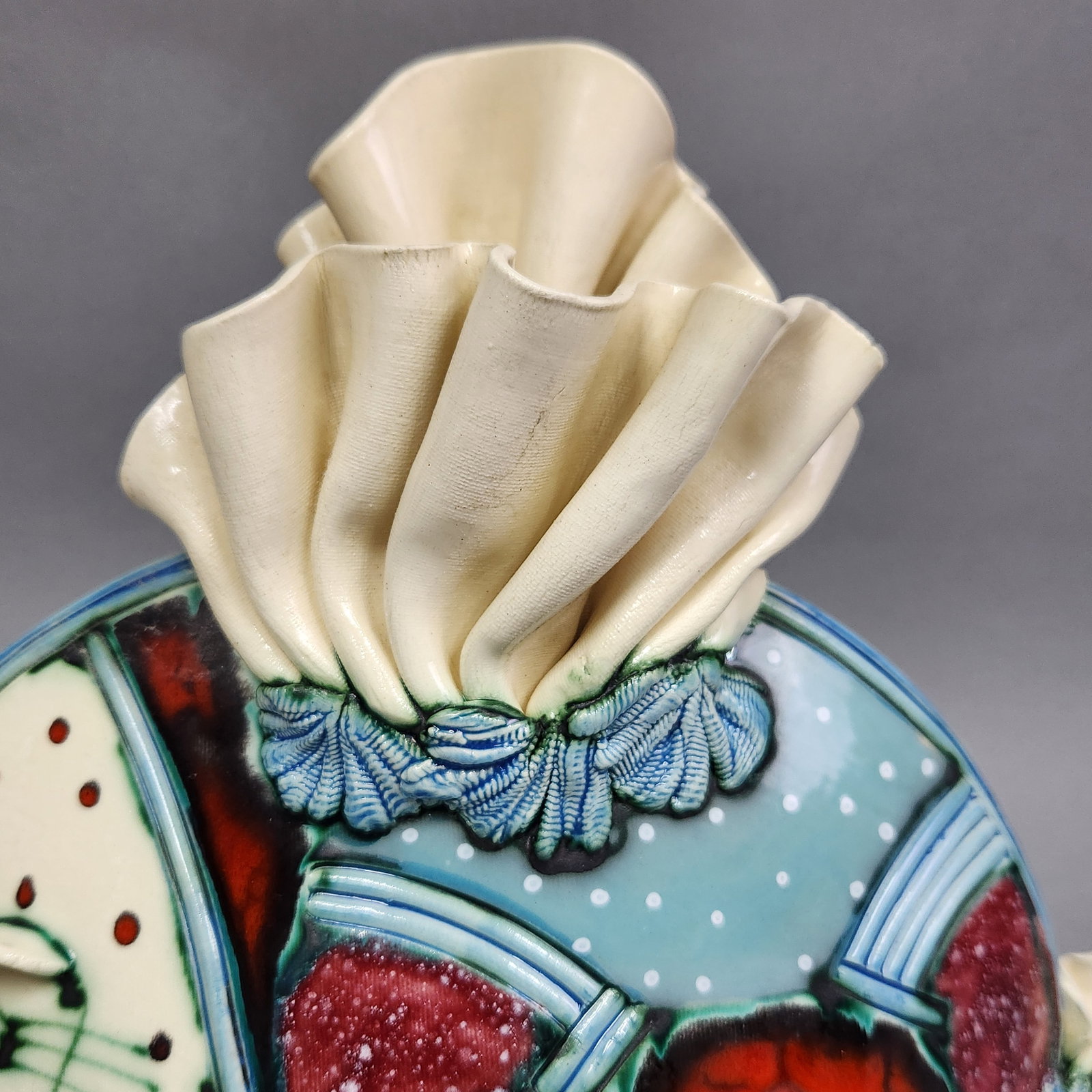 Ceramic Fish Sculpture Signed - 3