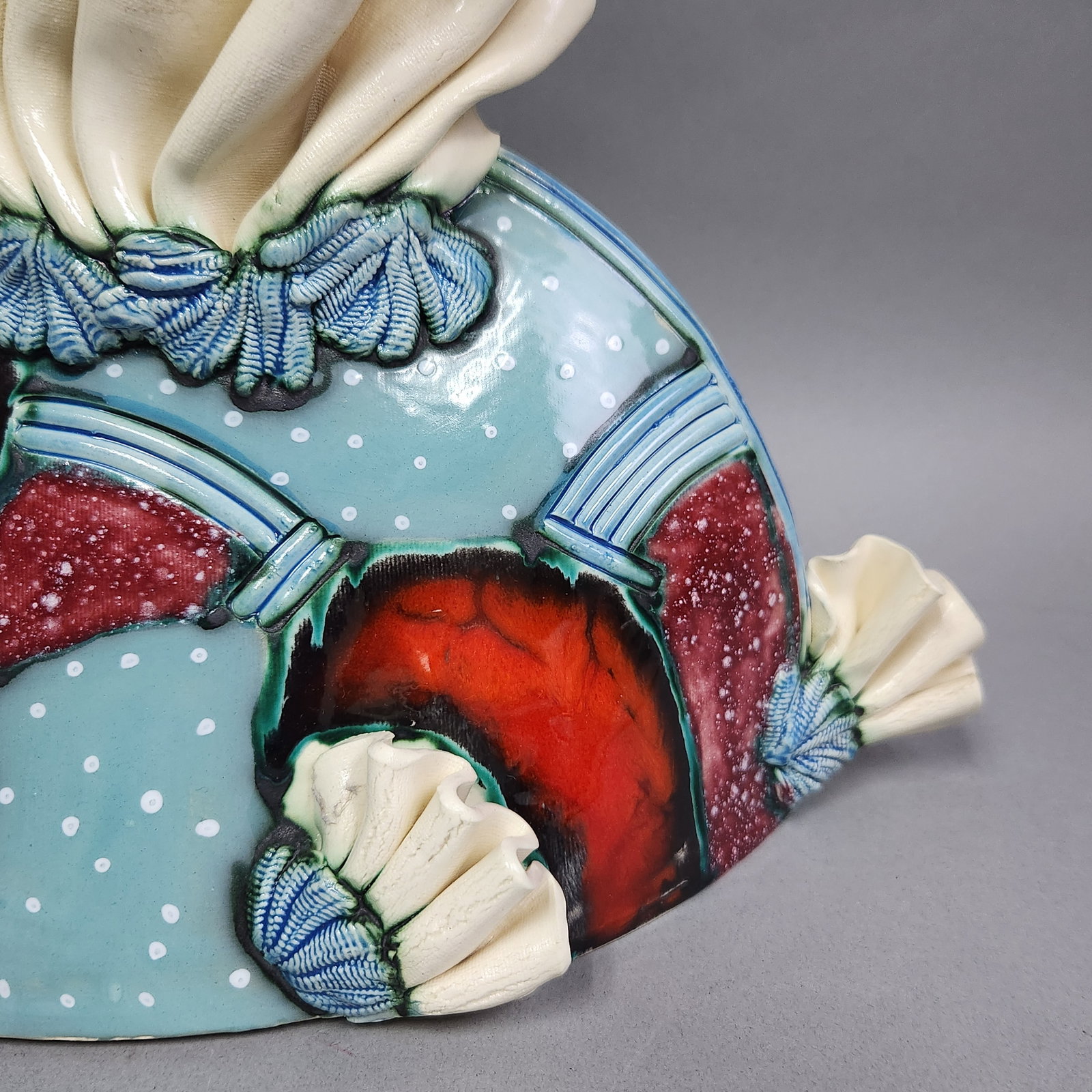 Ceramic Fish Sculpture Signed - 4