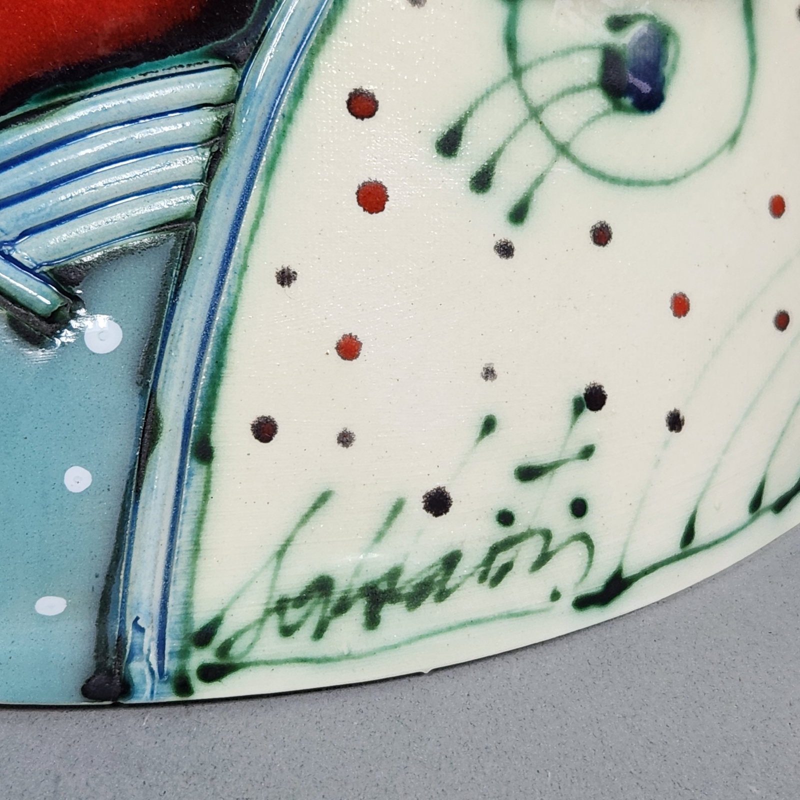 Ceramic Fish Sculpture Signed - 7