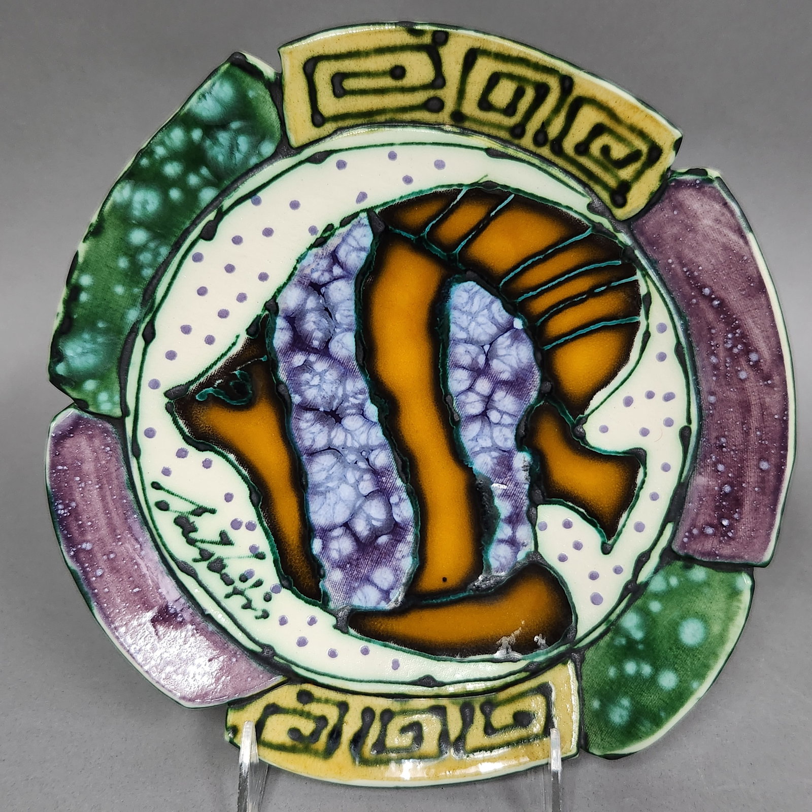 Glazed Ceramic Tropical Plates - 2