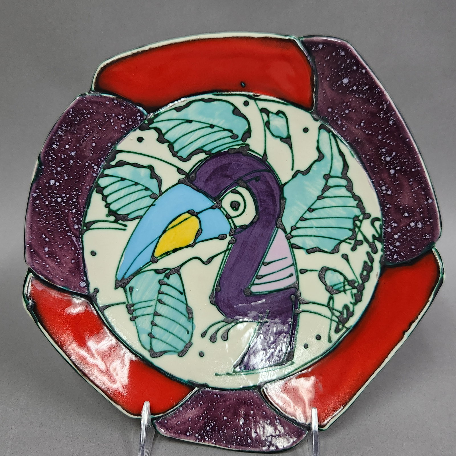 Glazed Ceramic Tropical Plates - 5