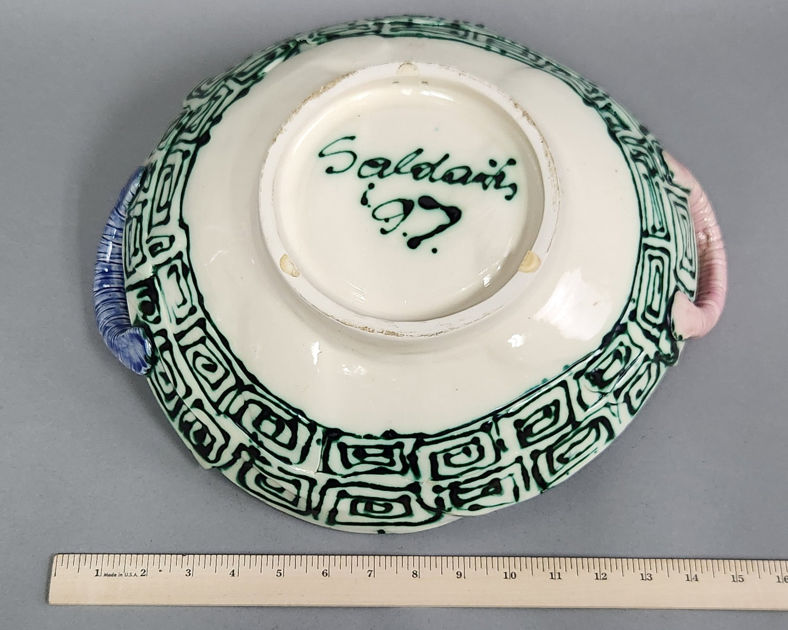 Ceramic Figurative Handled Bowl - 7