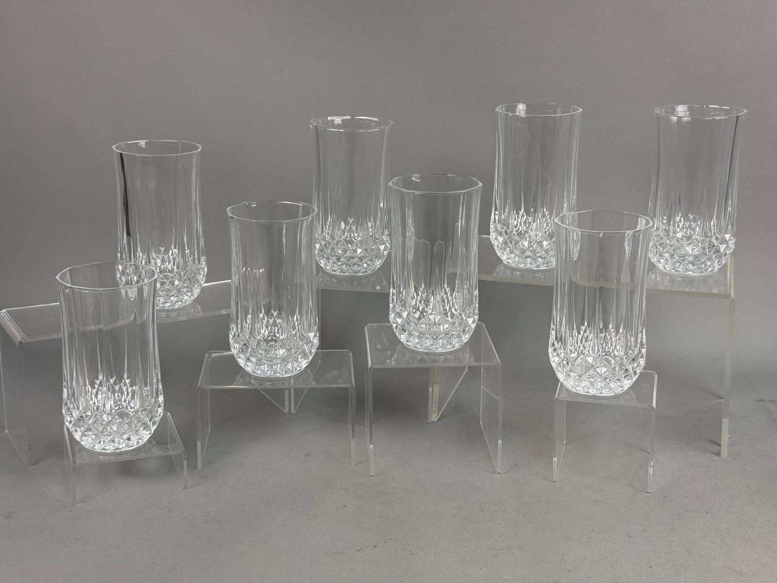 Set of Eight Cristal d'Arques Longchamp Glasses (1 of 4)