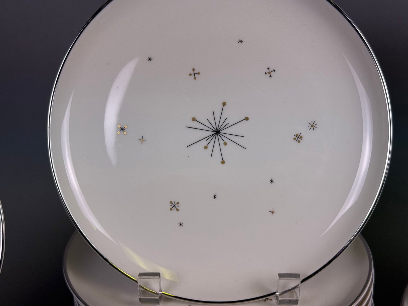 35pc Atomic Starburst Porcelain Dinnerware - 3