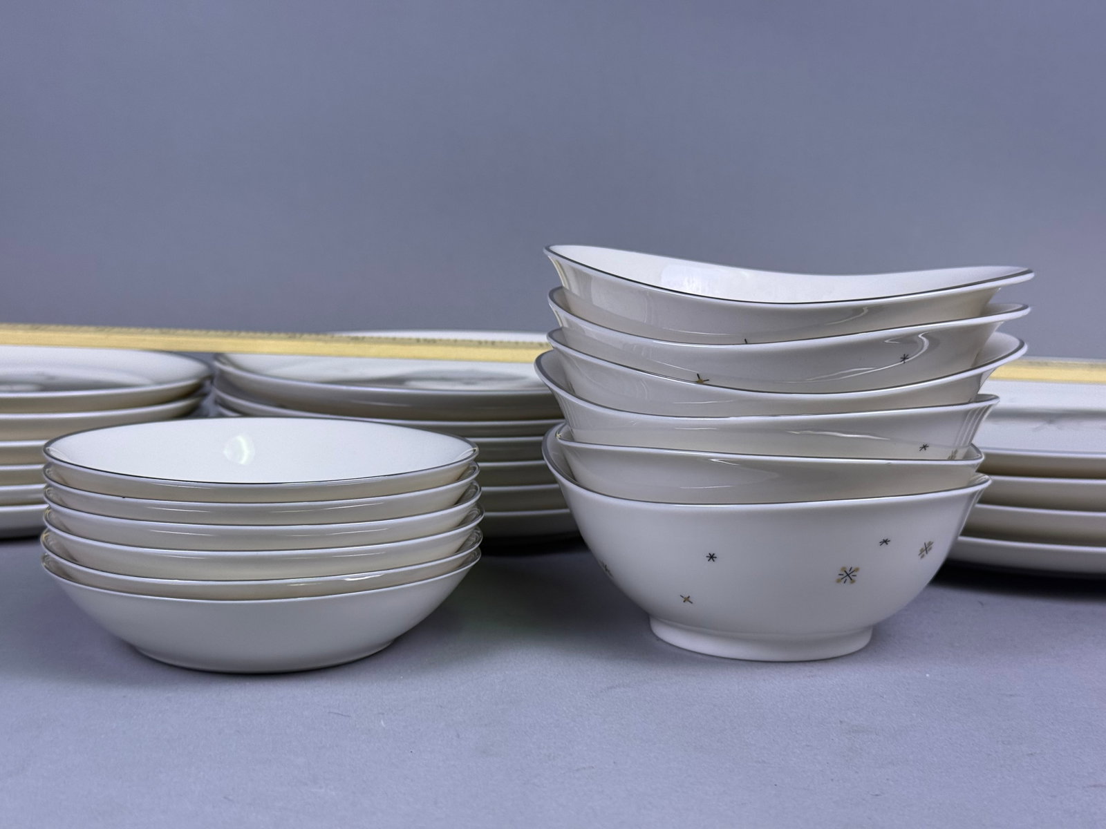 35pc Atomic Starburst Porcelain Dinnerware - 9