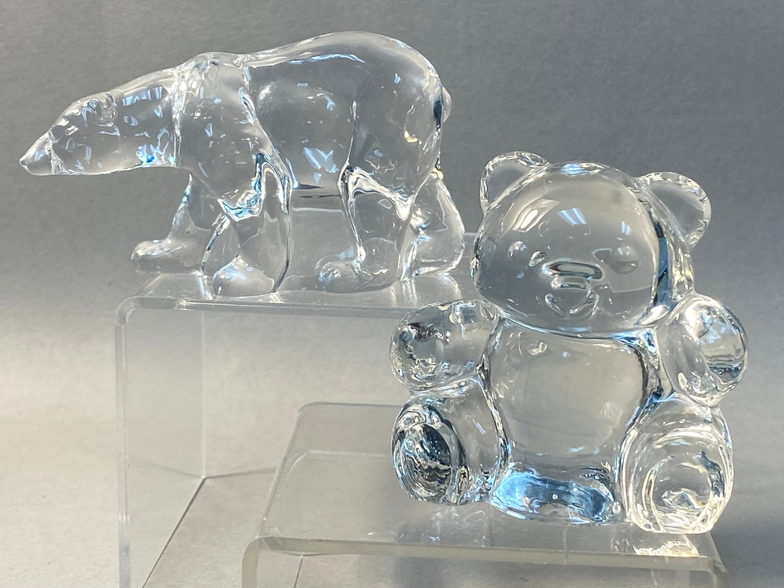 A Pair of Crystal Bear Figurines (1 of 7)