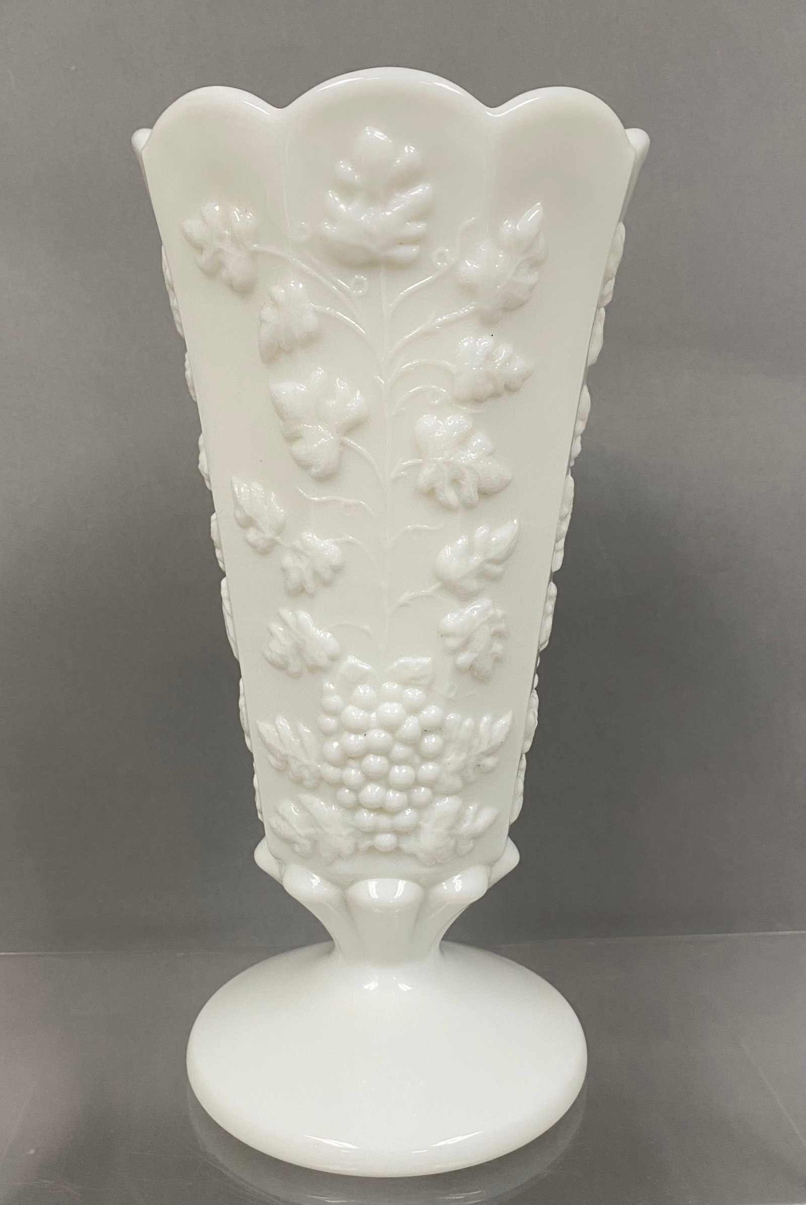 Westmoreland Paneled Grape Milk Glass Vase (1 of 4)