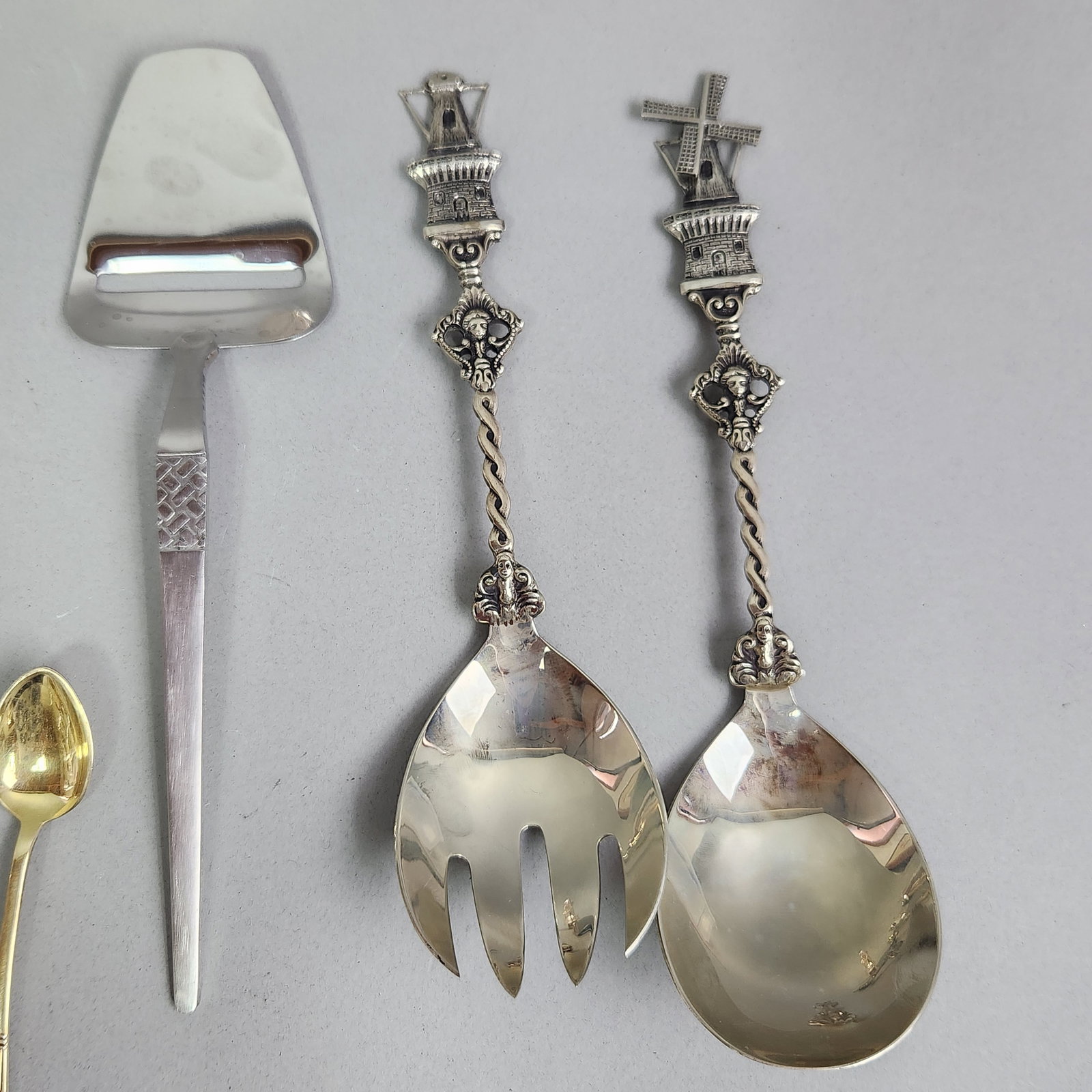 Decorative Silver Plate Serving Pieces - 4