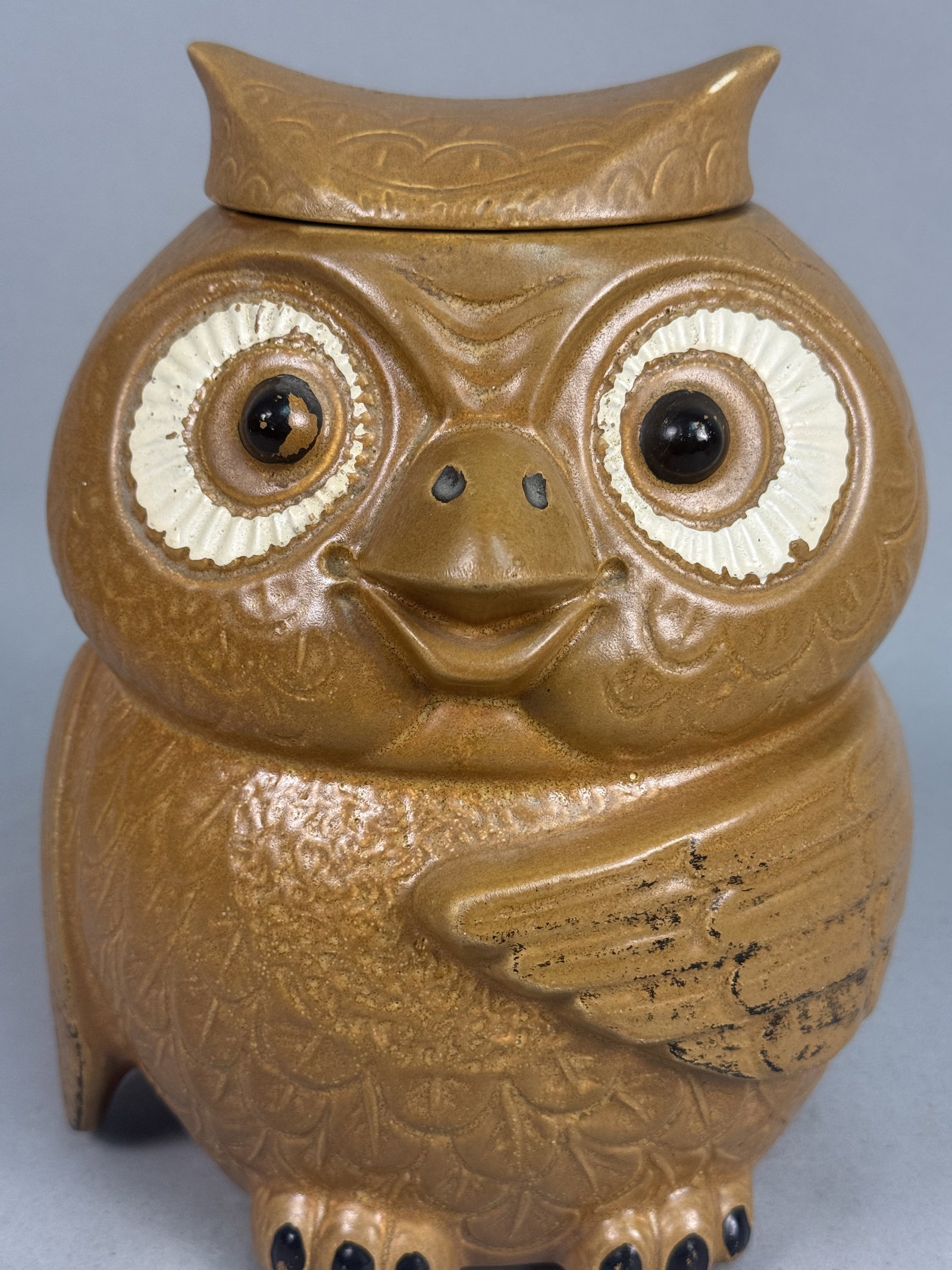 McCoy Earthenware Brown Owl Cookie Jar - 9