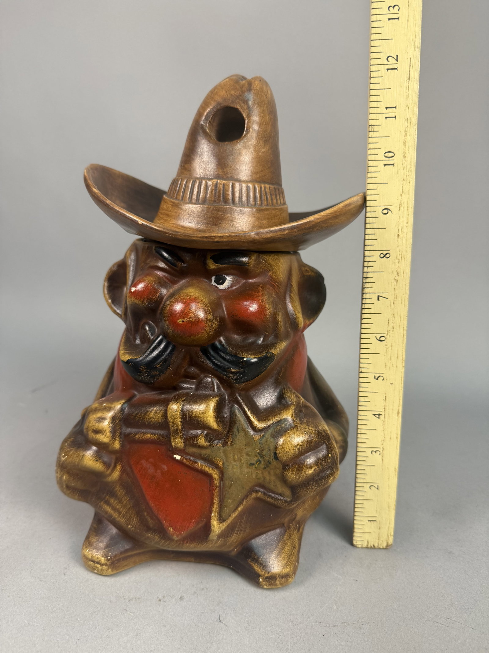 Ceramic Western Sheriff Cookie Jar - 8