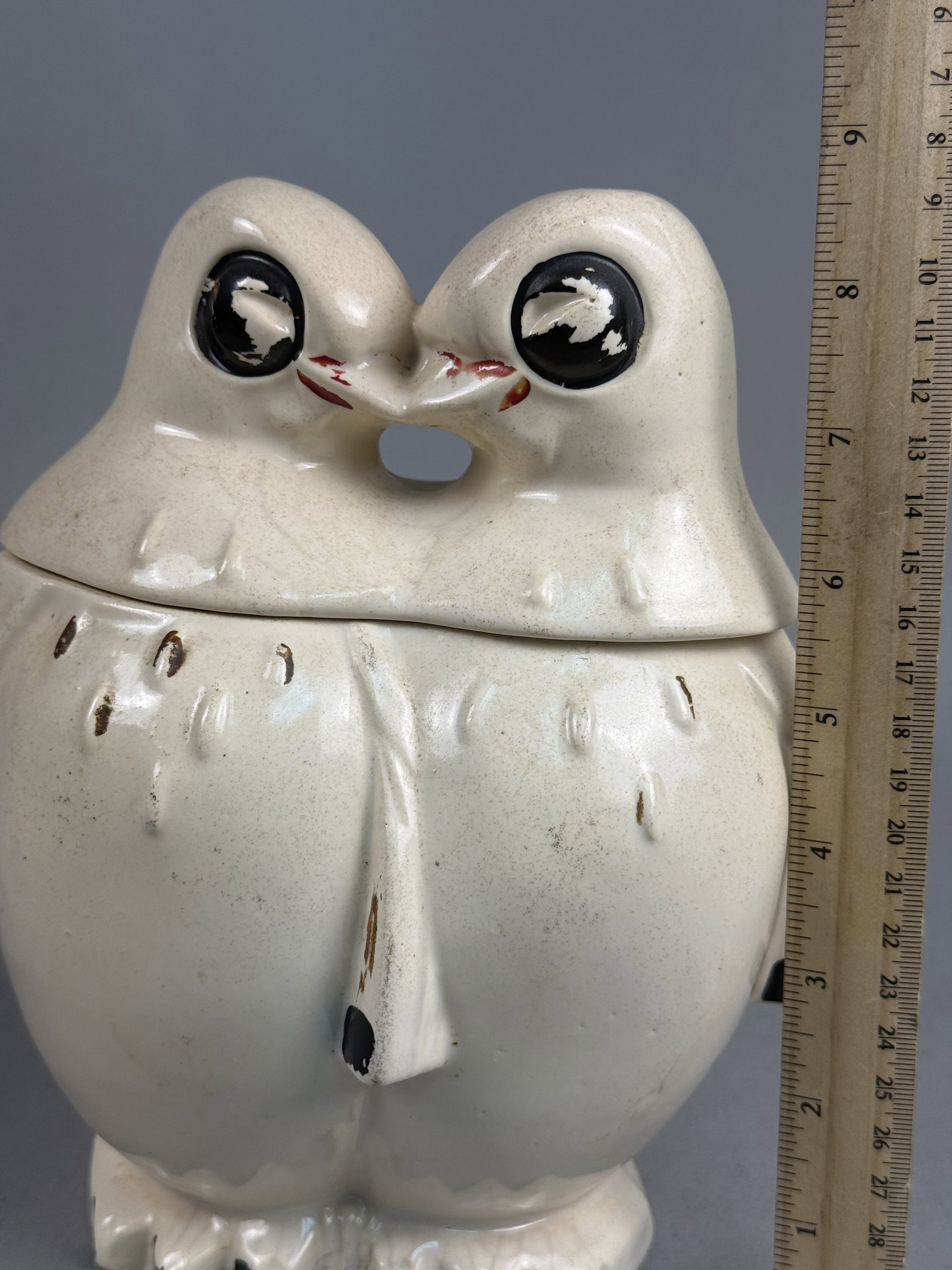 Earthenware Nuzzling Penguin Cookie Jar - 2