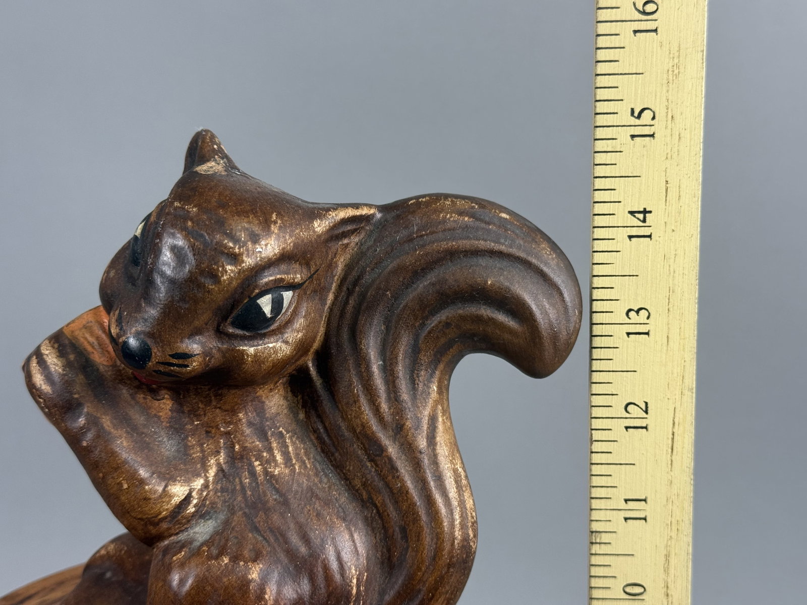 Earthenware Squirrel Tree Stump Cookie Jar - 6