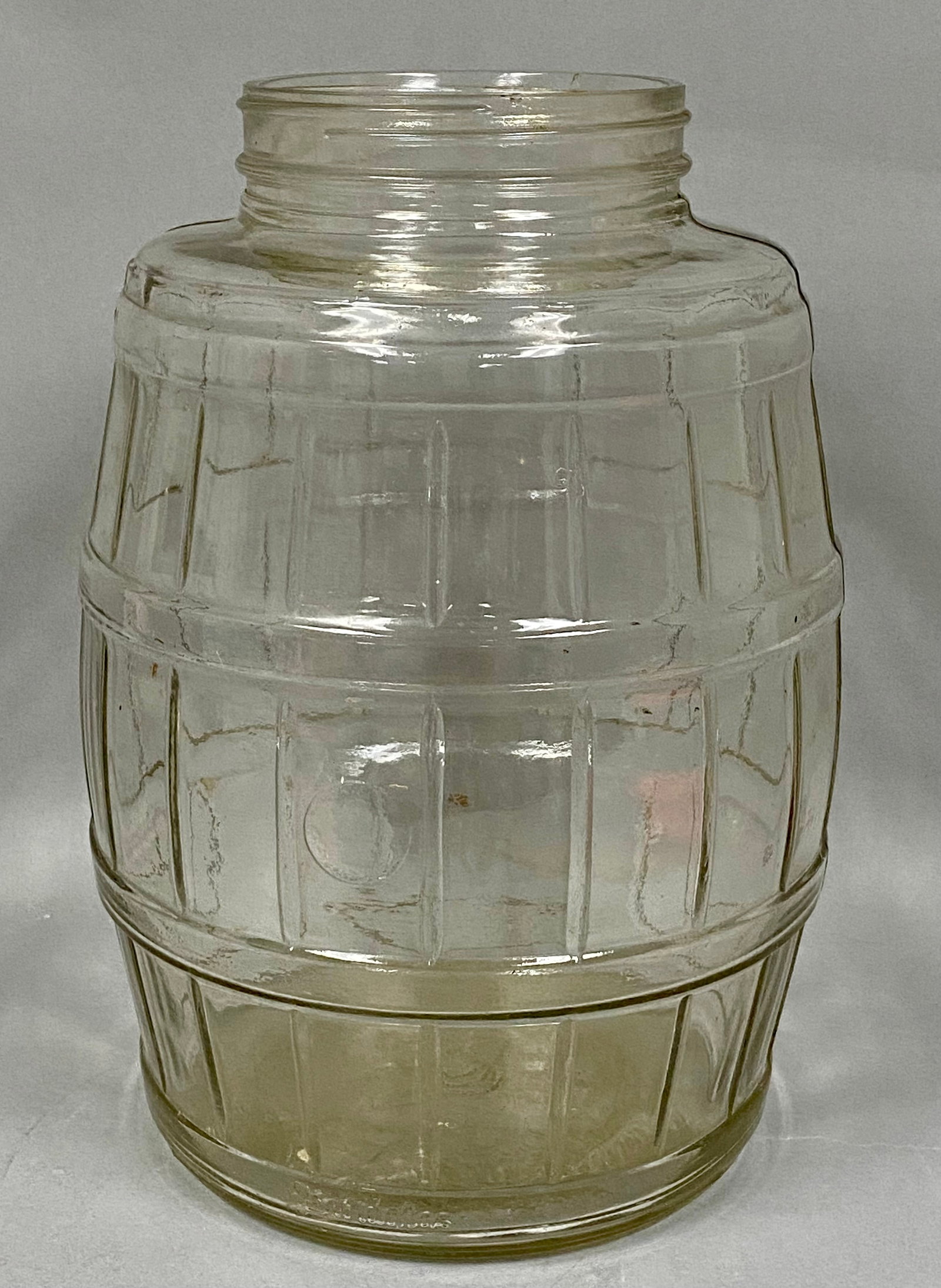 Large Duraglas Glass Barrel Jar (1 of 4)