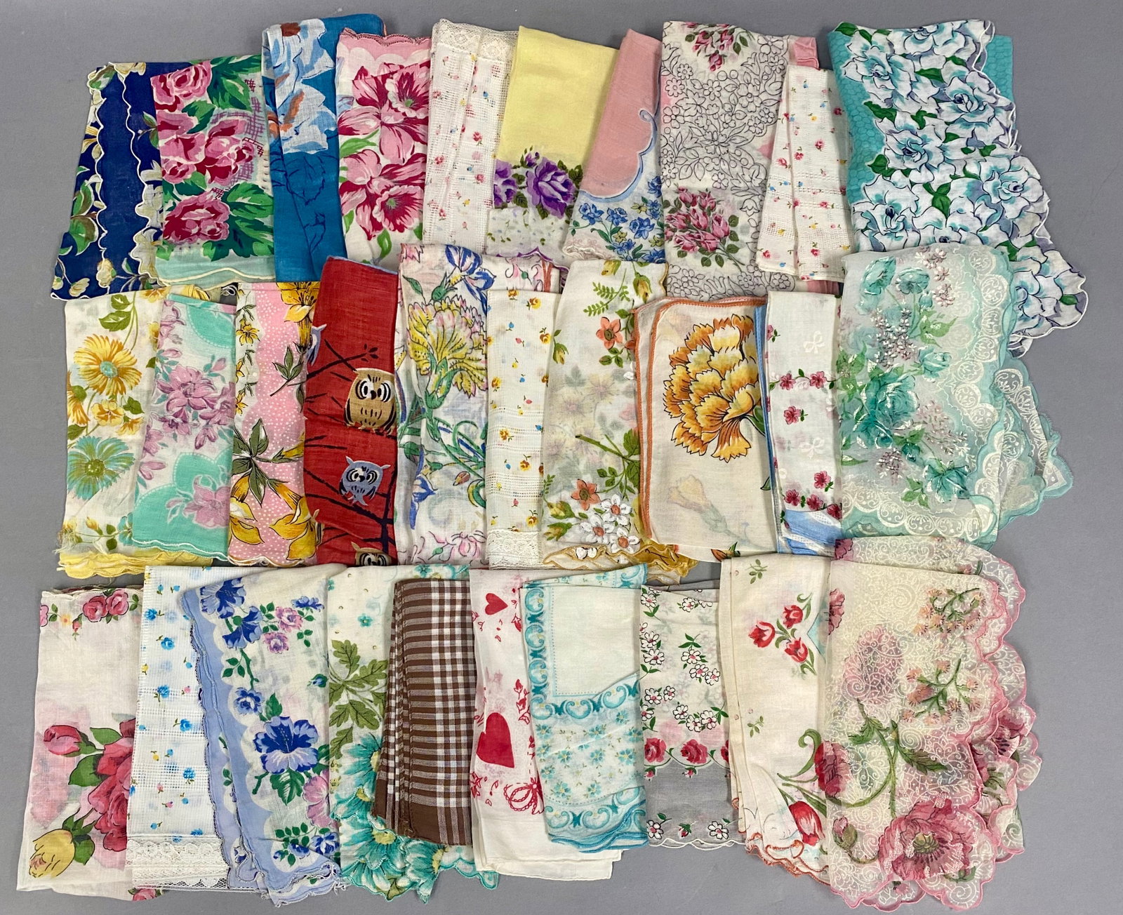 Assortment of 30 Vintage Handkerchiefs (1 of 3)