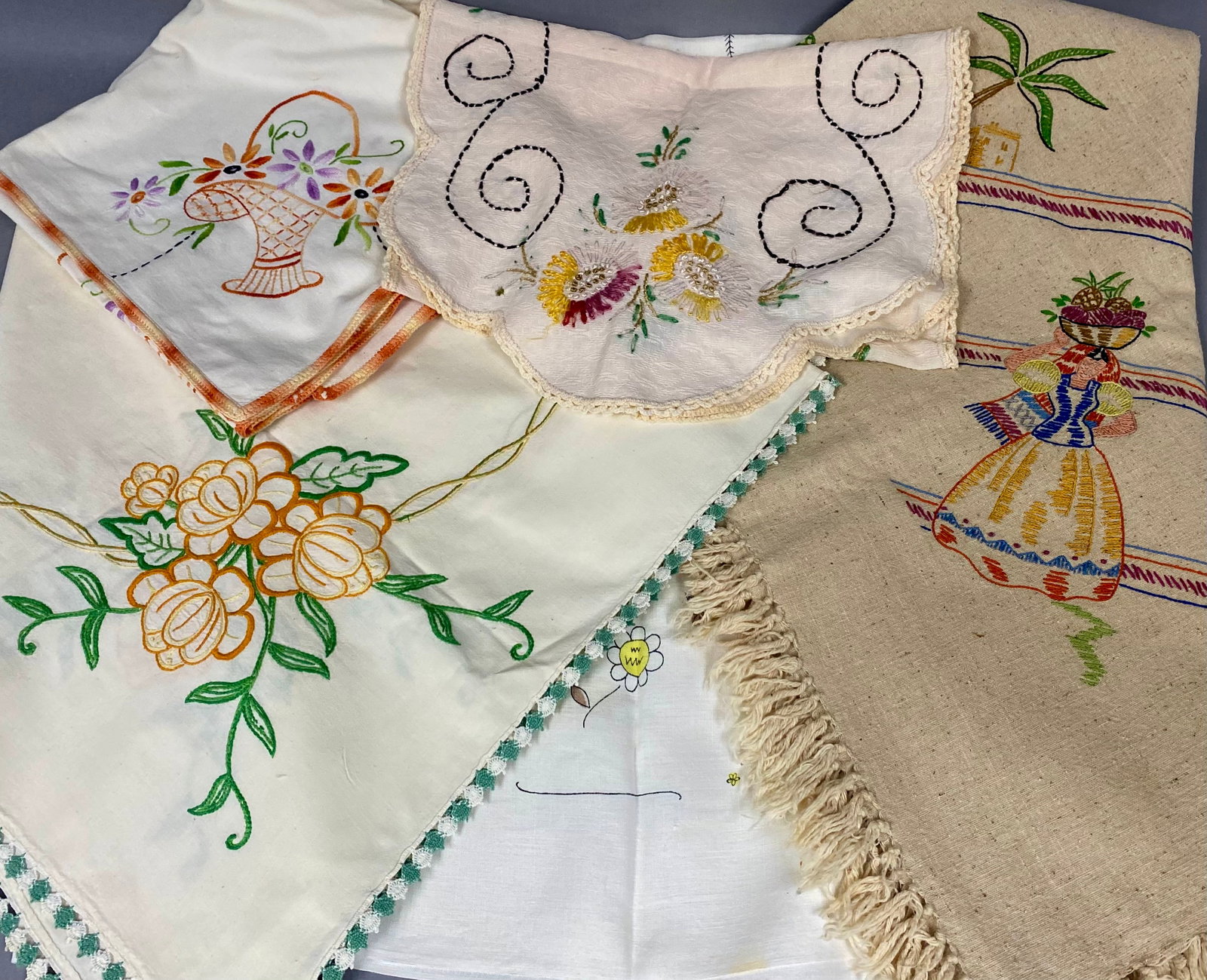 Embroidered Cotton & Linen Table Linens (1 of 9)