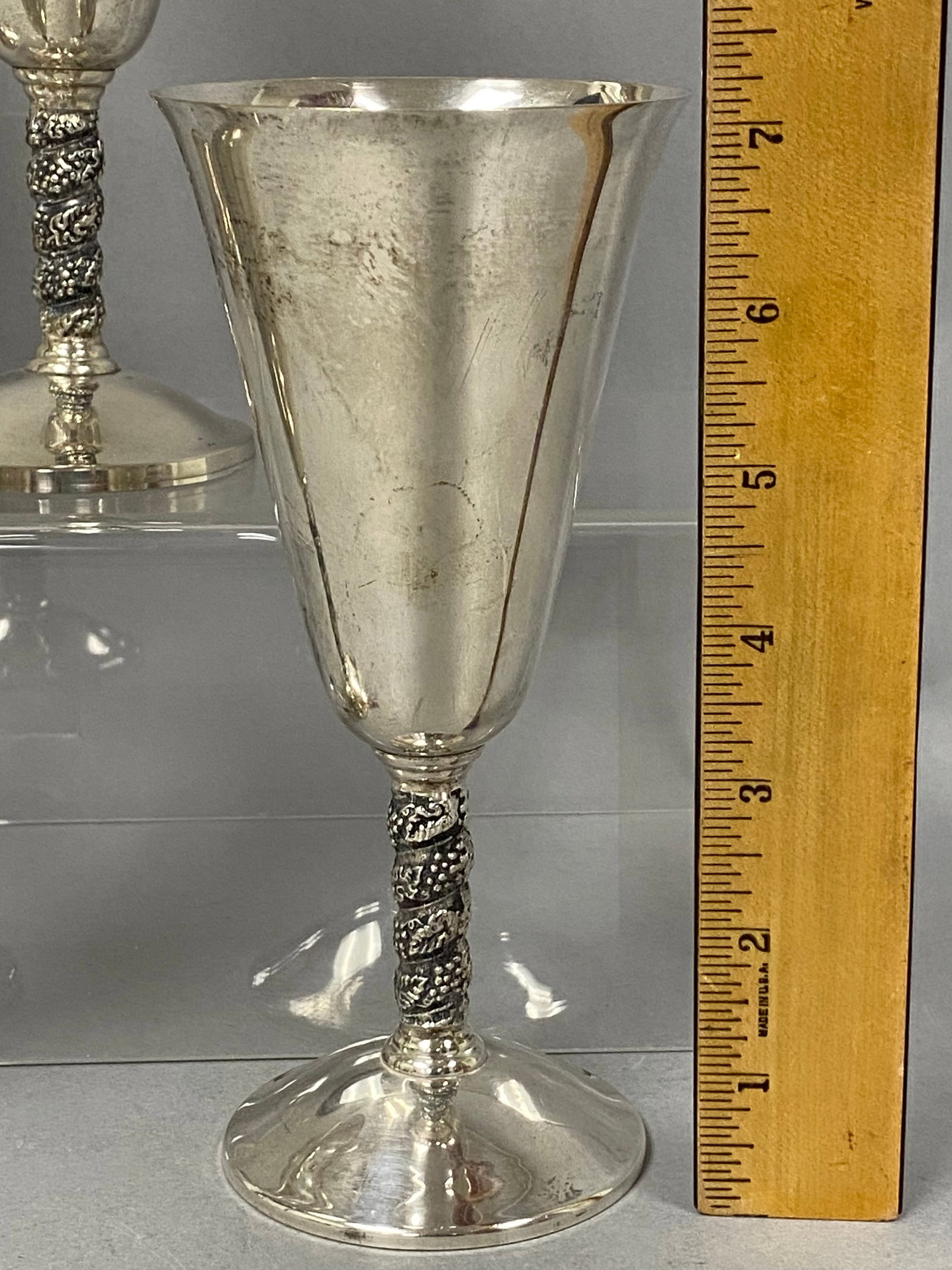 Roma SL Silver-Plated Grapevine Stemware - 6