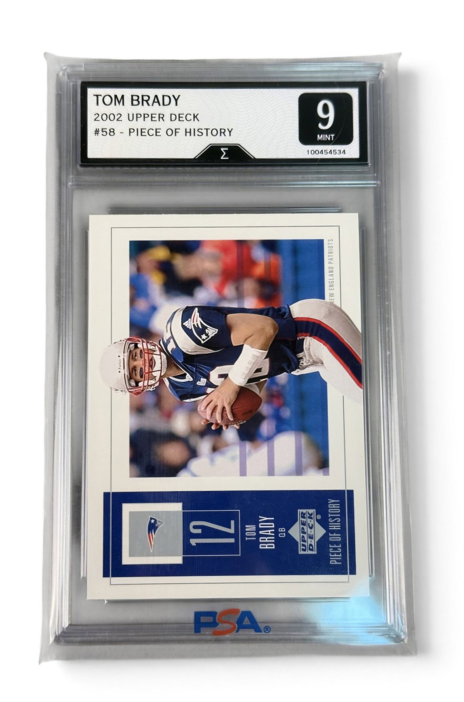 2002 Upper Deck Tom Brady Piece of History #58 (1 of 5)