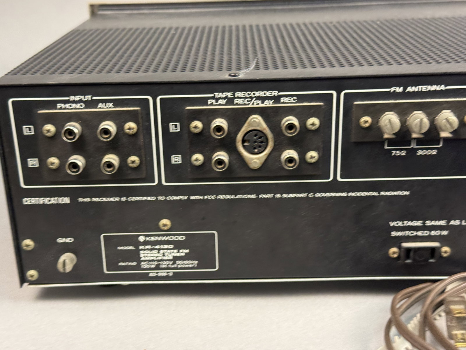 Kenwood KR-4130 Solid State Stereo Receiver - 4