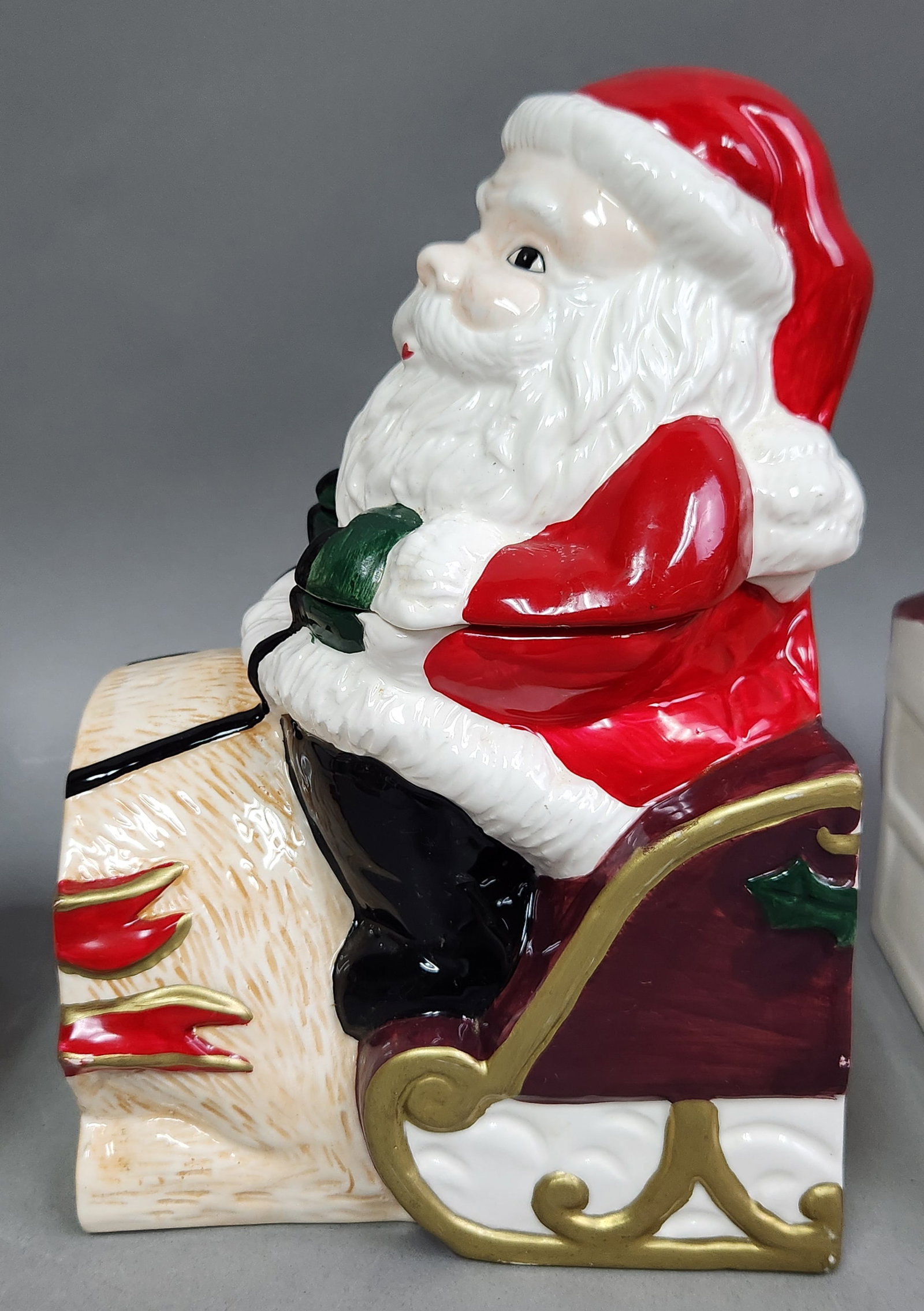 Ceramic Modular Santa Cookie Jar Set - 4