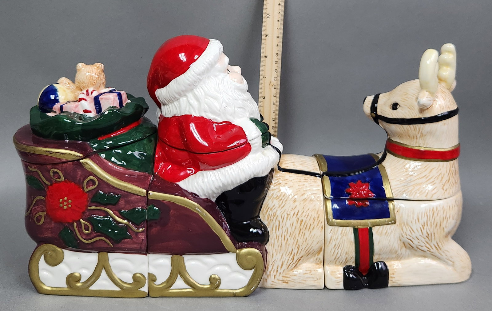 Ceramic Modular Santa Cookie Jar Set - 6