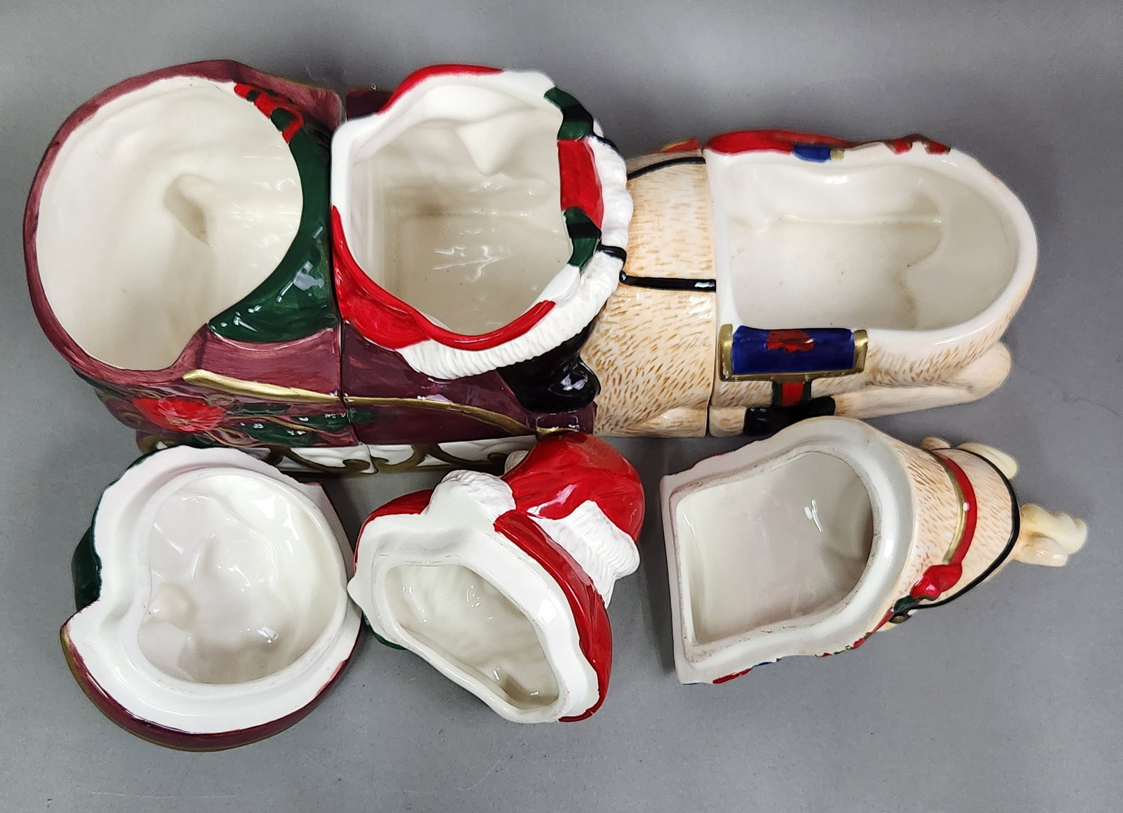 Ceramic Modular Santa Cookie Jar Set - 8