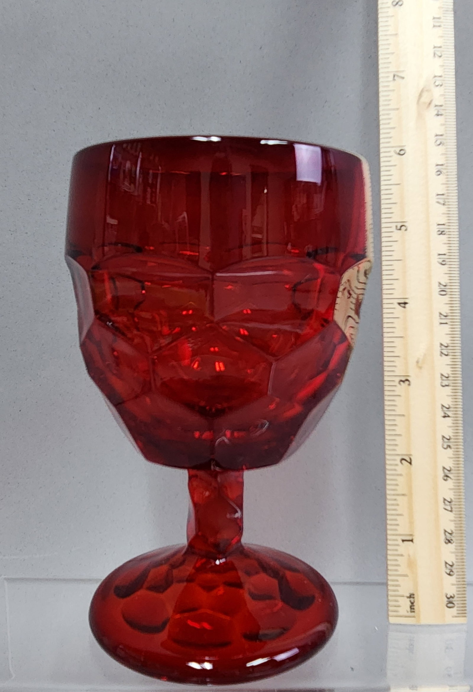 Viking Georgian Ruby Red Glass Goblets - 4